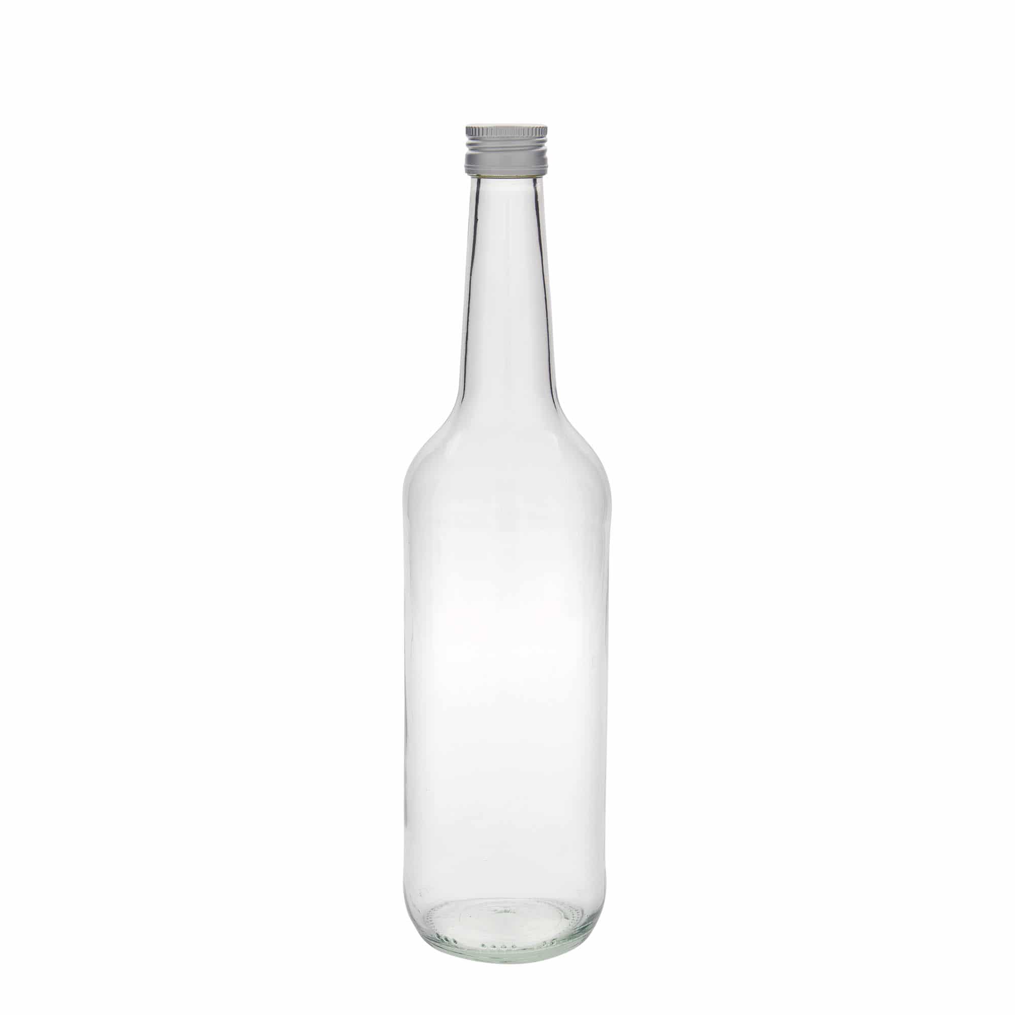 Botella de vidrio con cuello recto de 700 ml, boca: PP 28