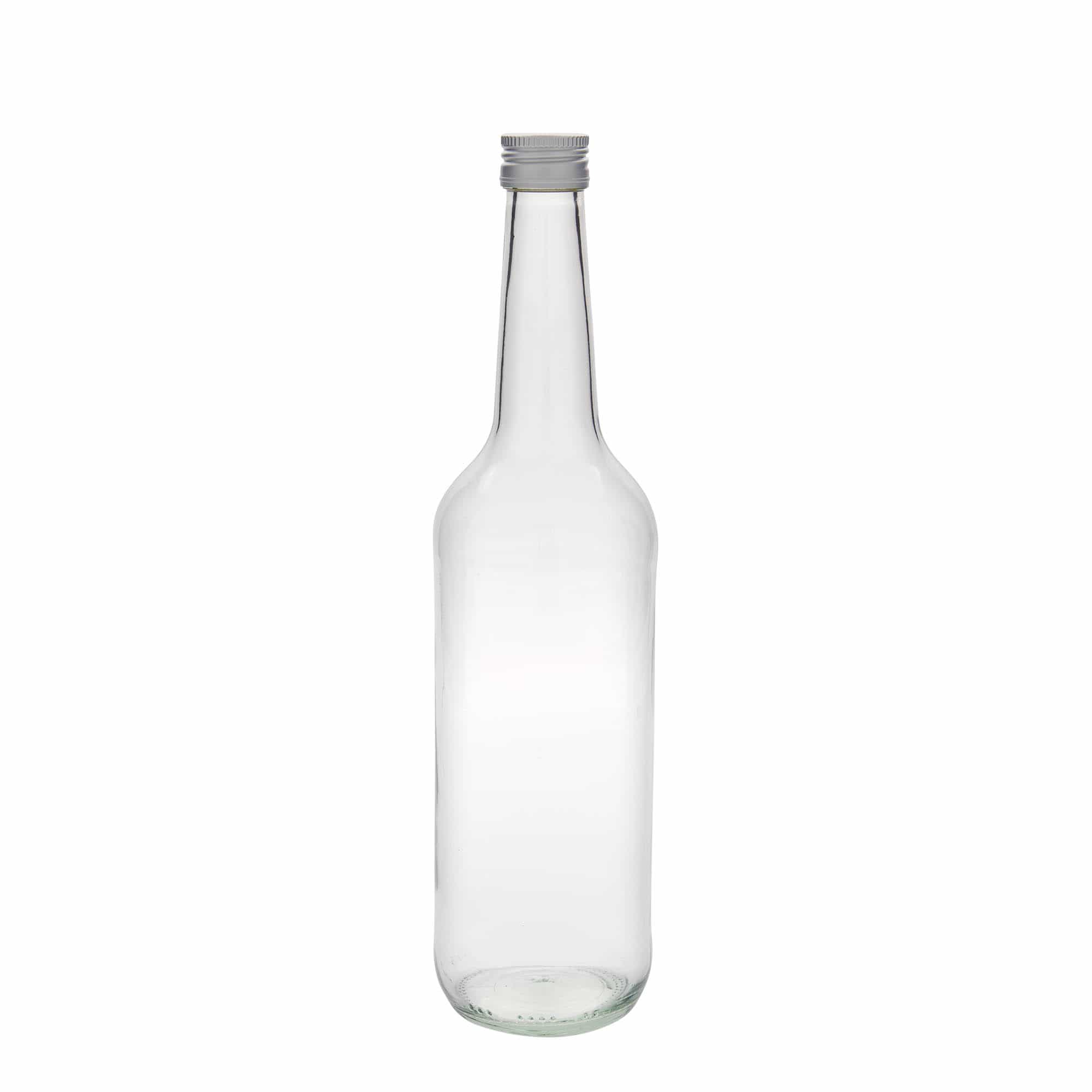 Botella de vidrio de 700 ml con cuello recto, boca: PP 28 Botella de vidrio de 700 ml con cuello recto, boca: PP 28
