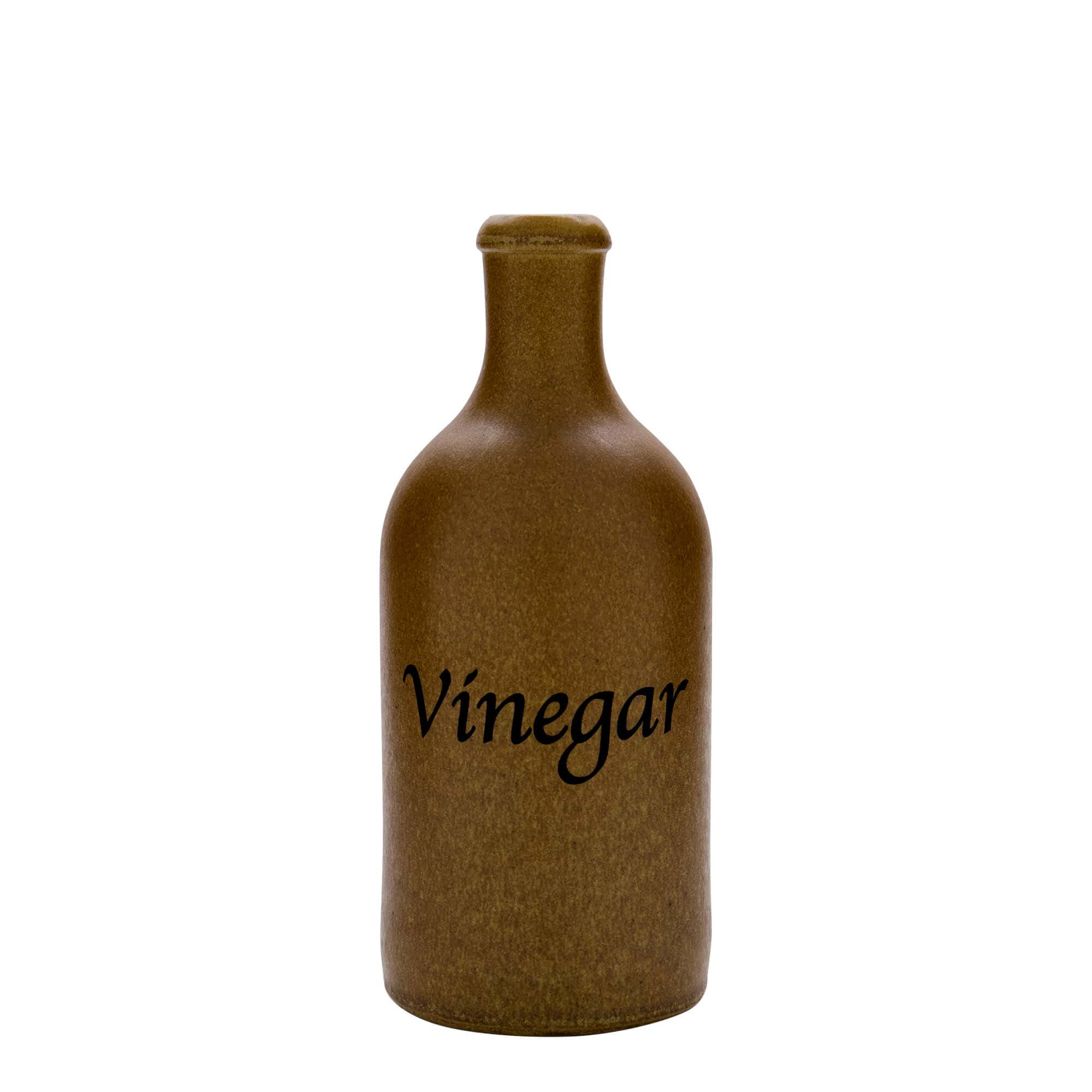 Jarra de barro de 500 ml, motivo: Vinagre, gres, marrón-cristal, boca: corcho Jarra de barro de 500 ml, motivo: Vinagre, gres, marrón-cristal, boca: corcho