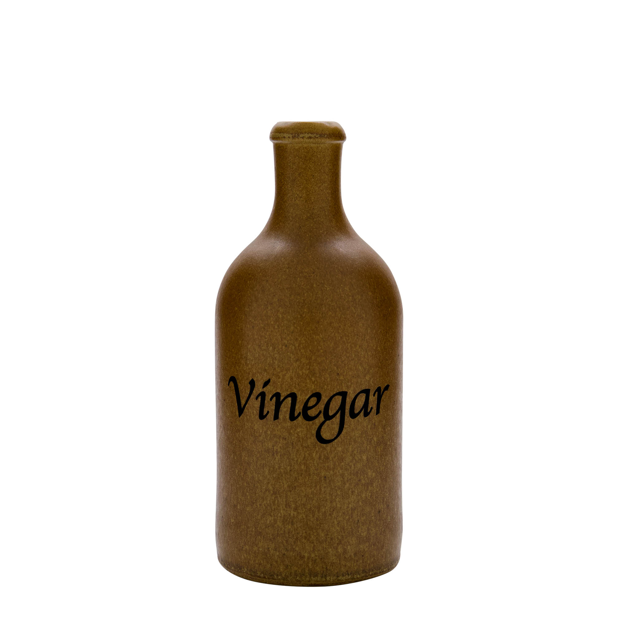 Jarra de barro de 500 ml, motivo: Vinagre, gres, marrón-cristal, boca: corcho