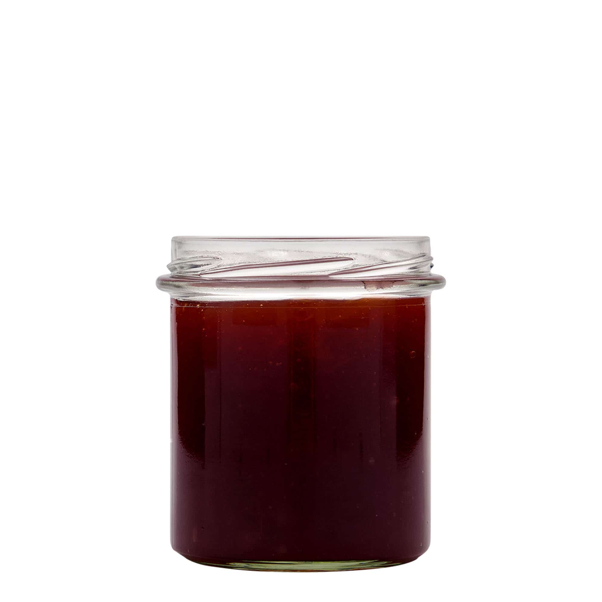 Tarro de vidrio cilíndrico alto de 350 ml, boca: Twist-Off (TO 82)