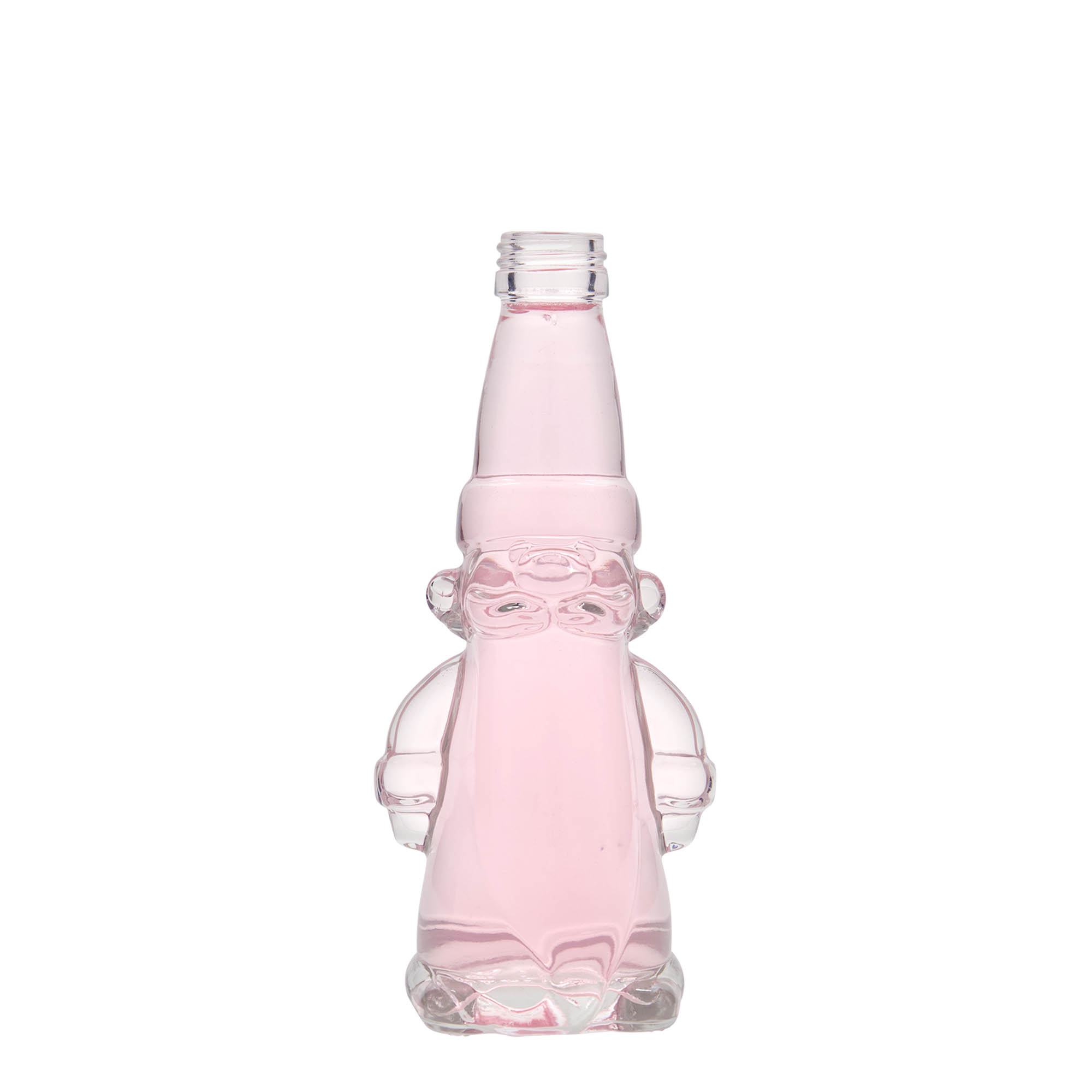 Botella de vidrio de 200 ml 'Duende de Navidad', boca: PP 28 Botella de vidrio de 200 ml 'Duende de Navidad', boca: PP 28