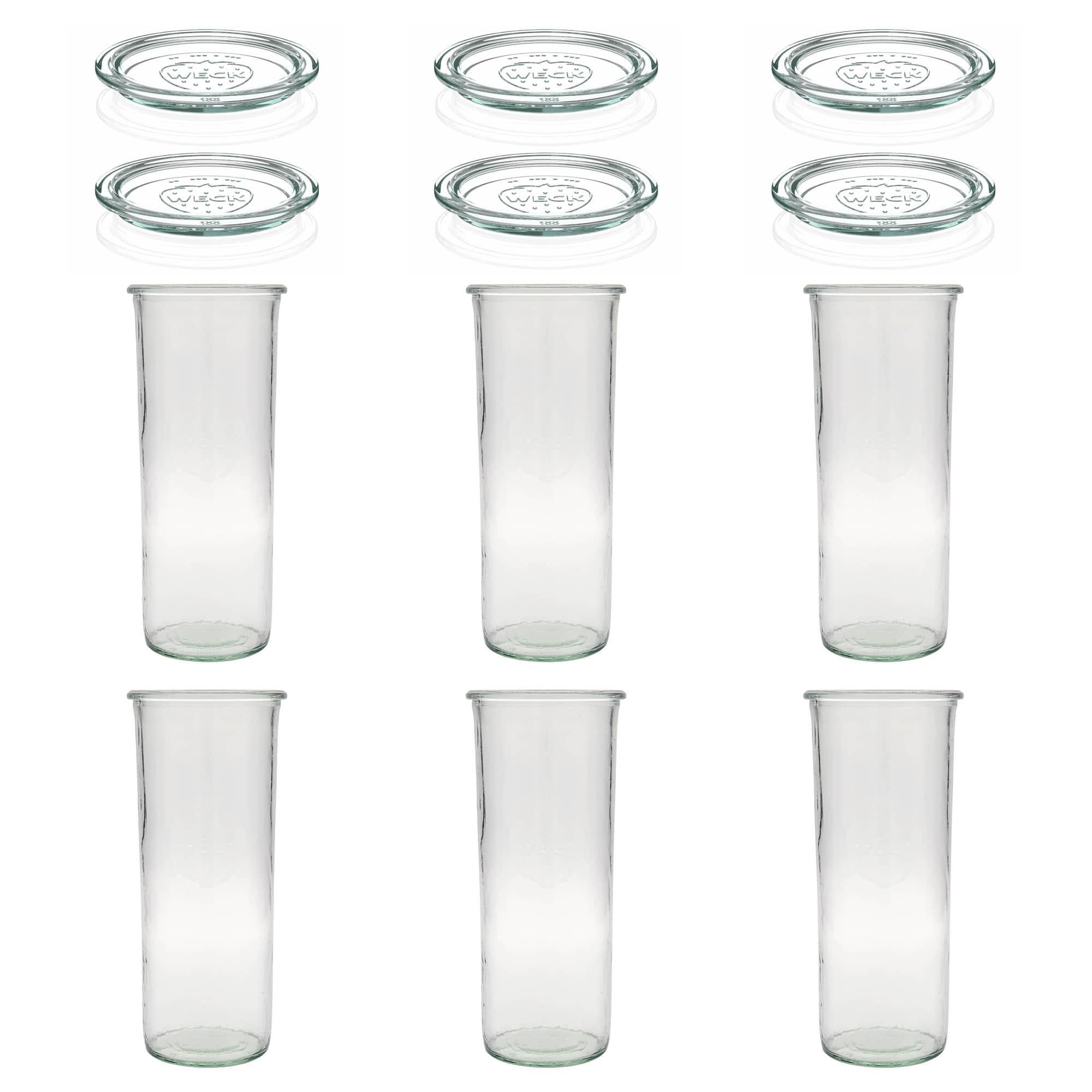 6x 1500 ml tarro WECK de boca ancha con tapa de vidrio RR 100