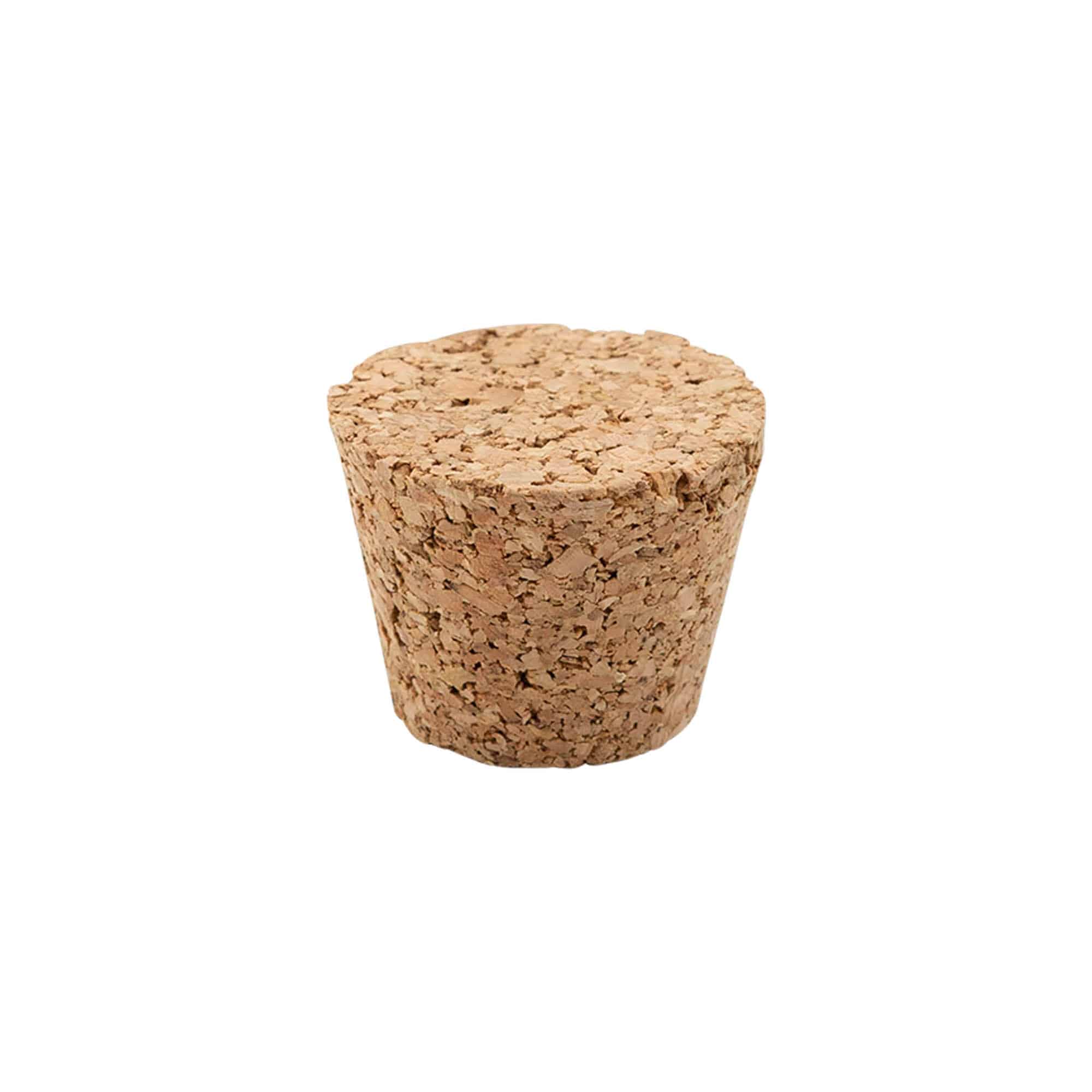 Tapón cónico 25-35 x 27, corcho prensado, beige, para boca: corcho