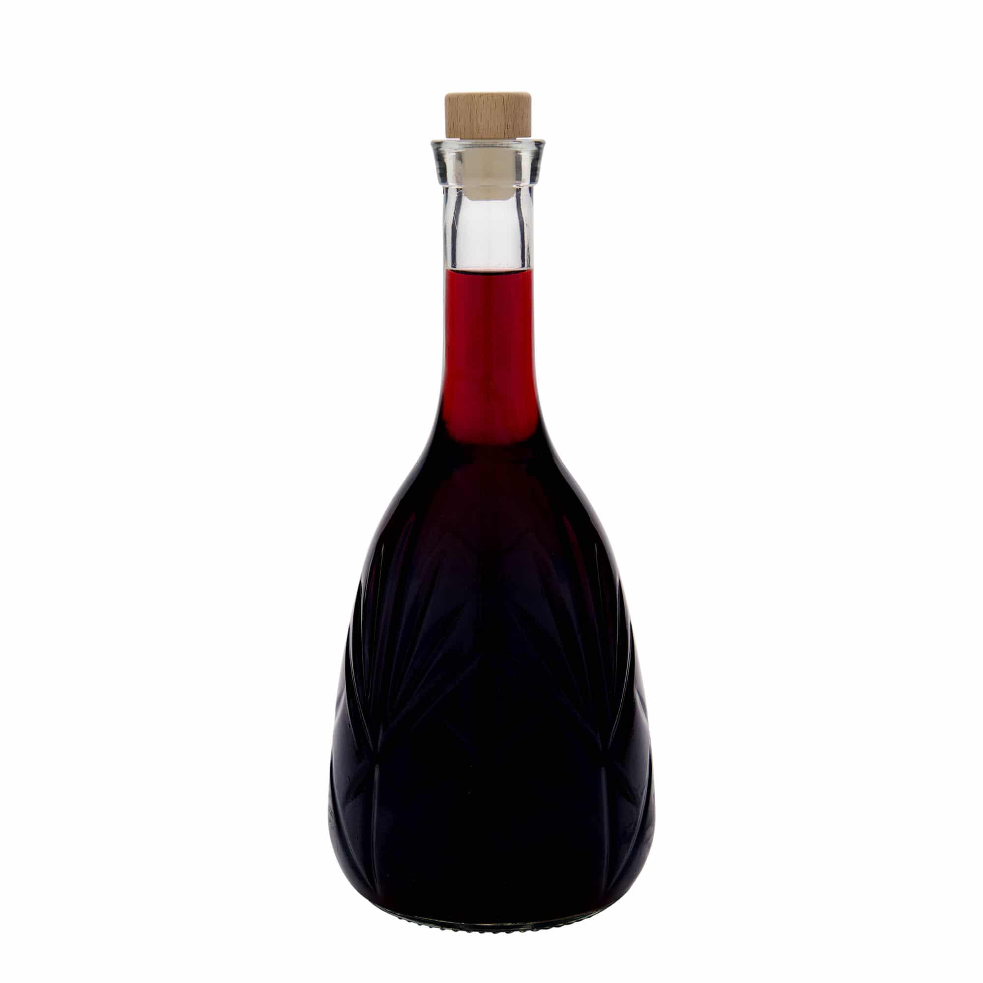 Botella de vidrio 'Reliefa' de 1000 ml, boca: corcho