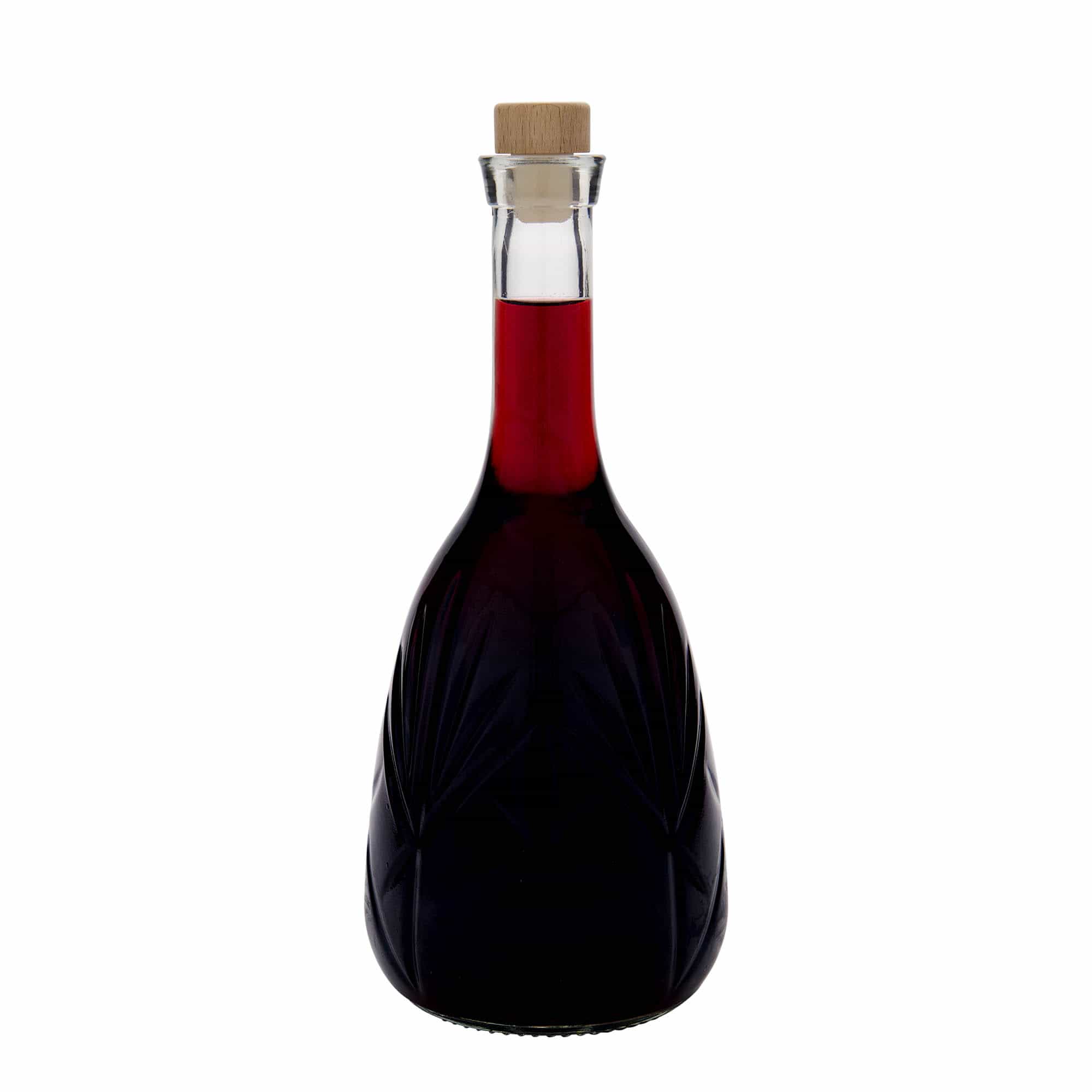 Botella de vidrio de 1.000 ml 'Reliefa', boca: corcho
