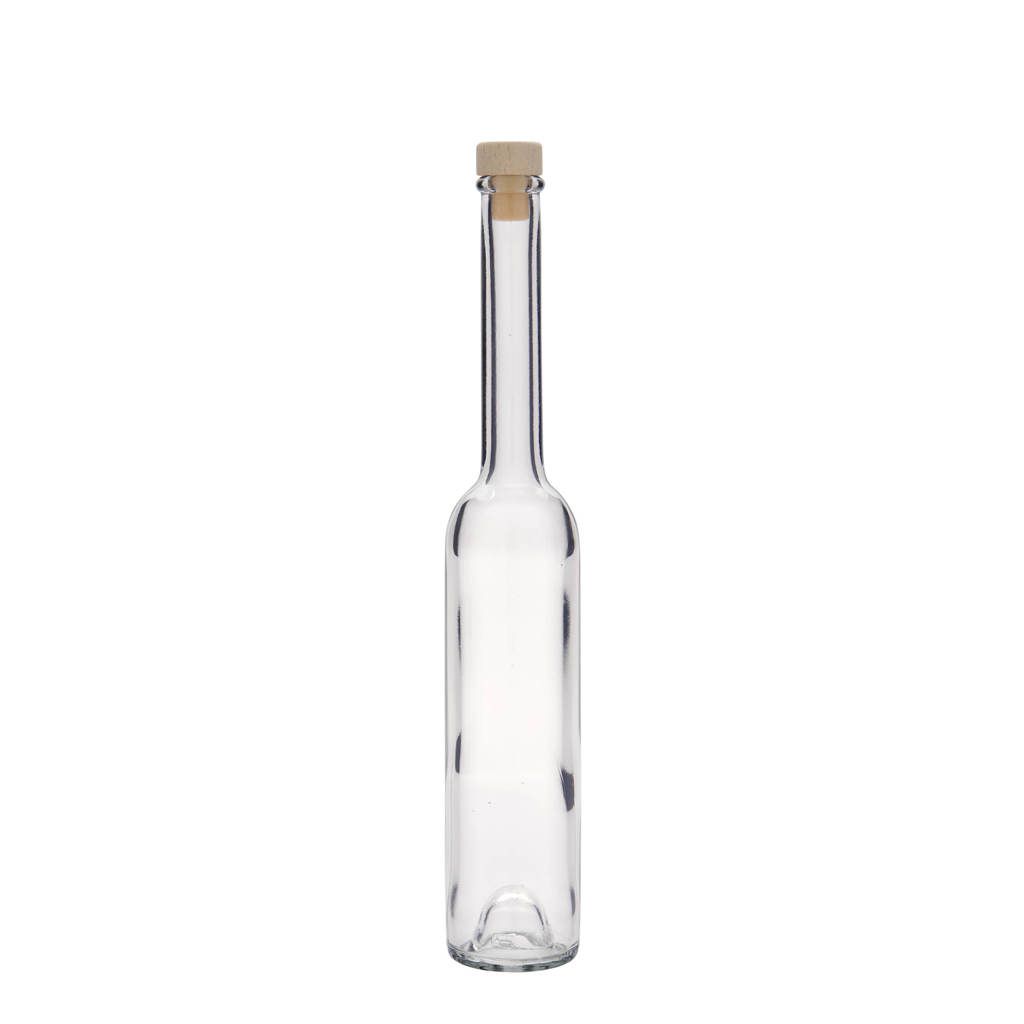 Botella de vidrio de 100 ml 'Platina', boca: corcho