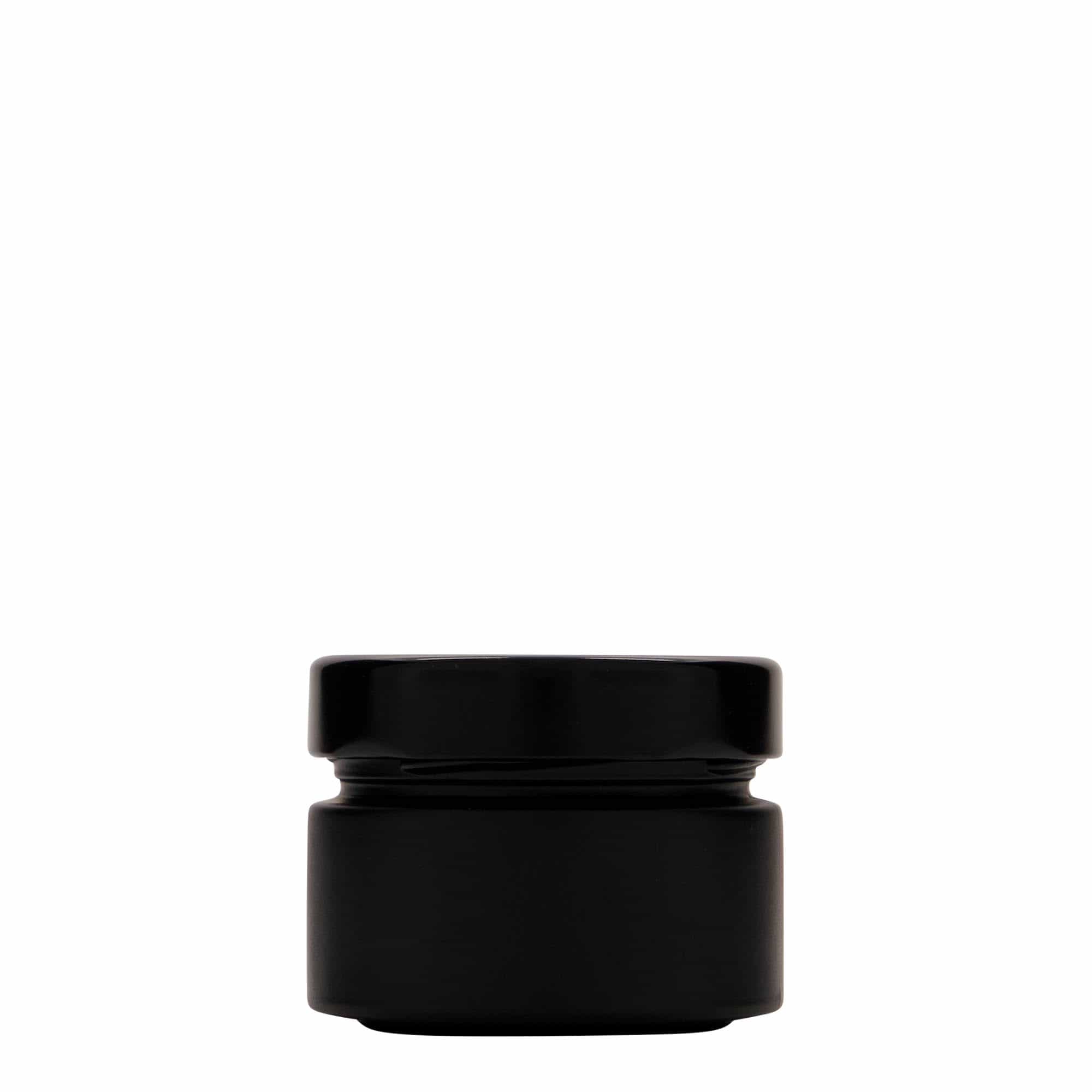 Tarro redondo 'Aurora' de 130 ml, negro, boca: Deep-Twist-Off (DTO 66)