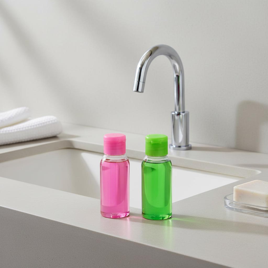 Tapa de rosca con bisagra abatible, plástico PP, blanco, para boca: 24/410