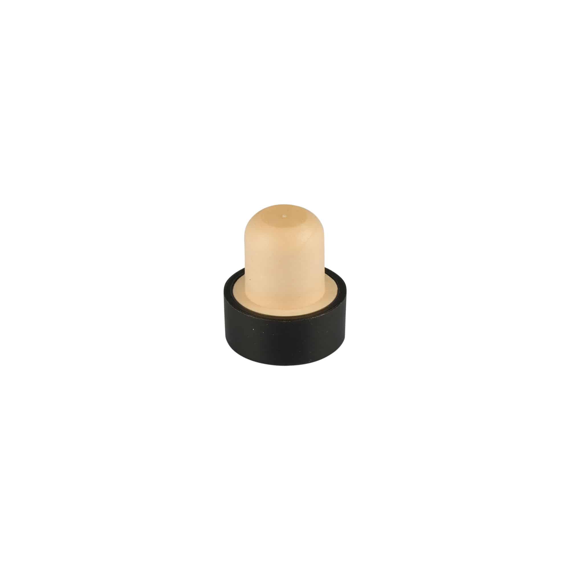 Tapón de corcho con asa 11 mm, madera, negro, para boca: corcho
