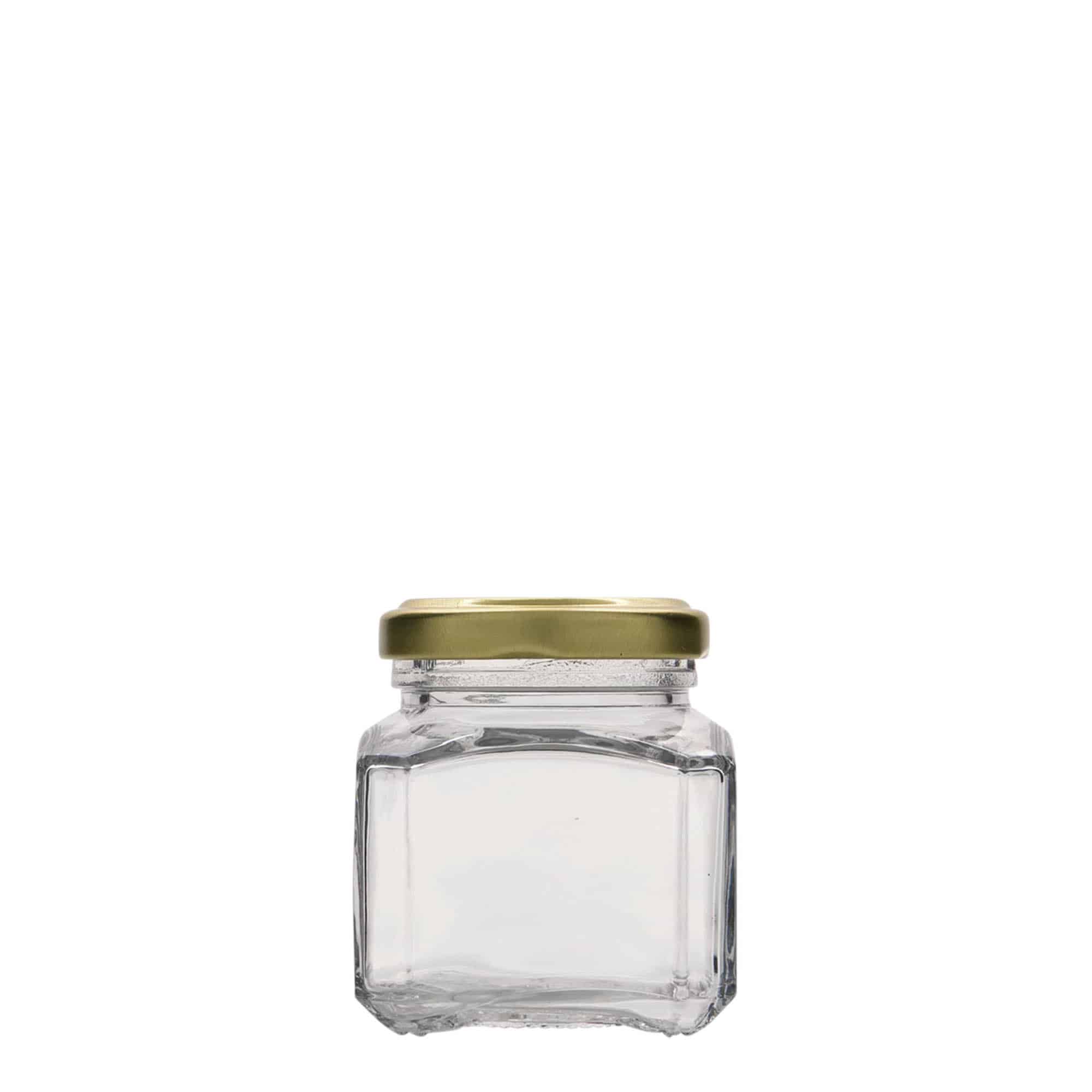 106 ml tarro cuadrado 'Milán', boca: Twist-Off (TO 48)