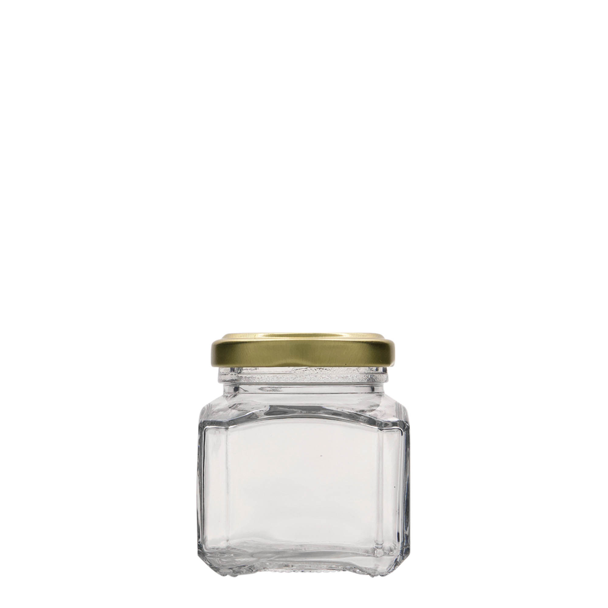 106 ml tarro cuadrado 'Milán', boca: Twist-Off (TO 48)