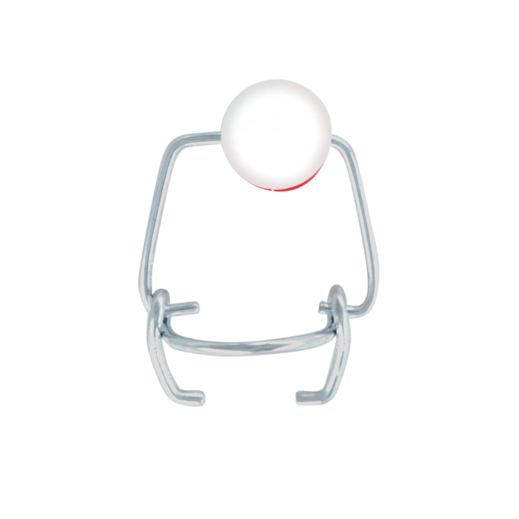 Cierre de palanca mini, plástico, rojo-blanco