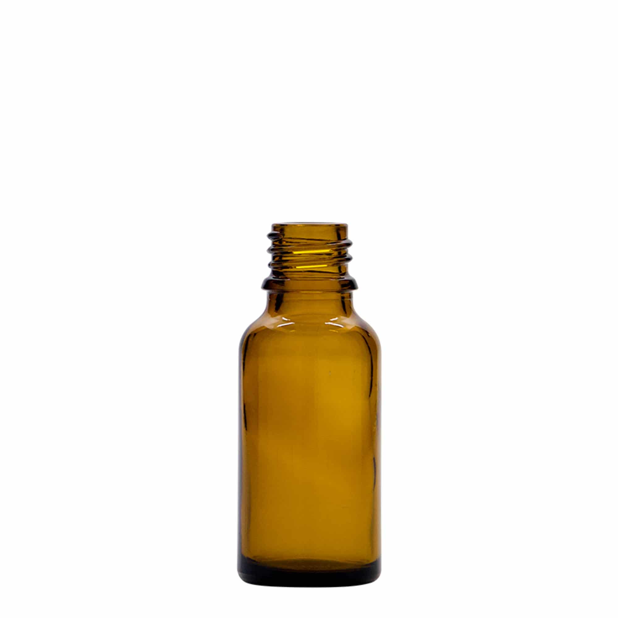Frasco cuentagotas de 20 ml para medicamentos, vidrio, marrón, boca: DIN 18 Frasco cuentagotas de 20 ml para medicamentos, vidrio, marrón, boca: DIN 18