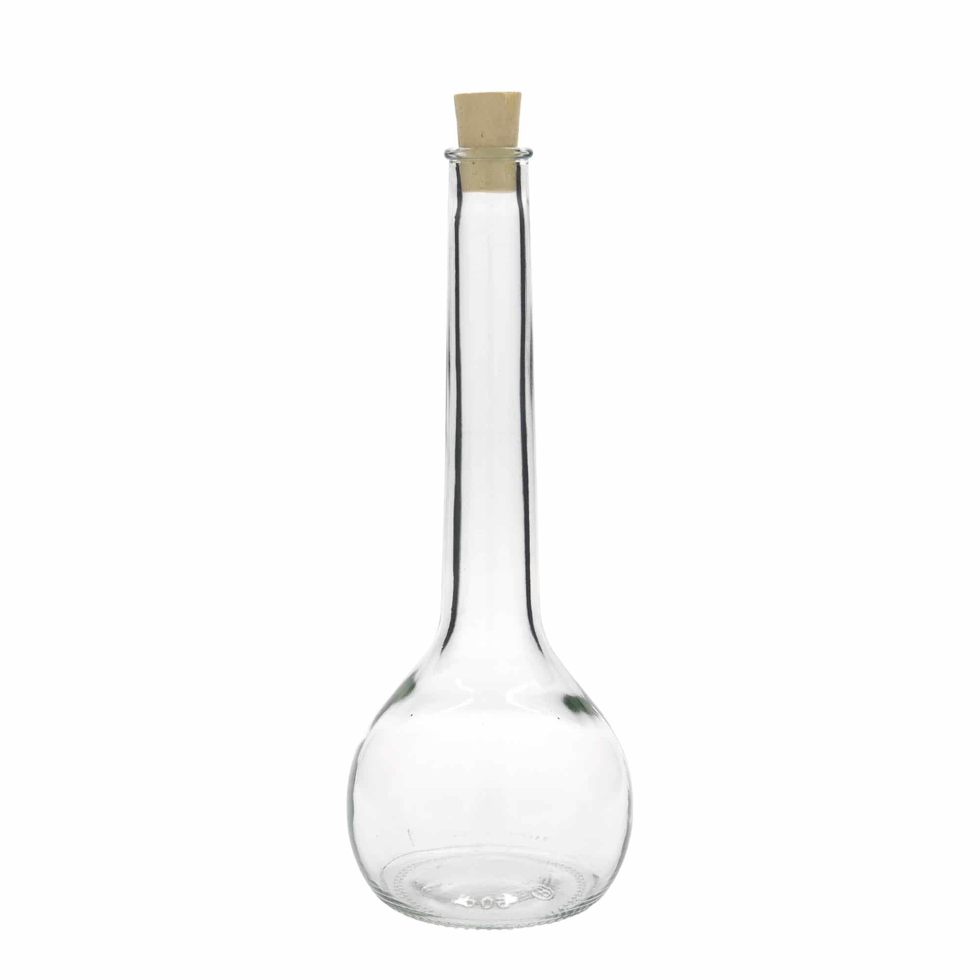 Botella de vidrio 'Tulipano' de 500 ml, boca: corcho