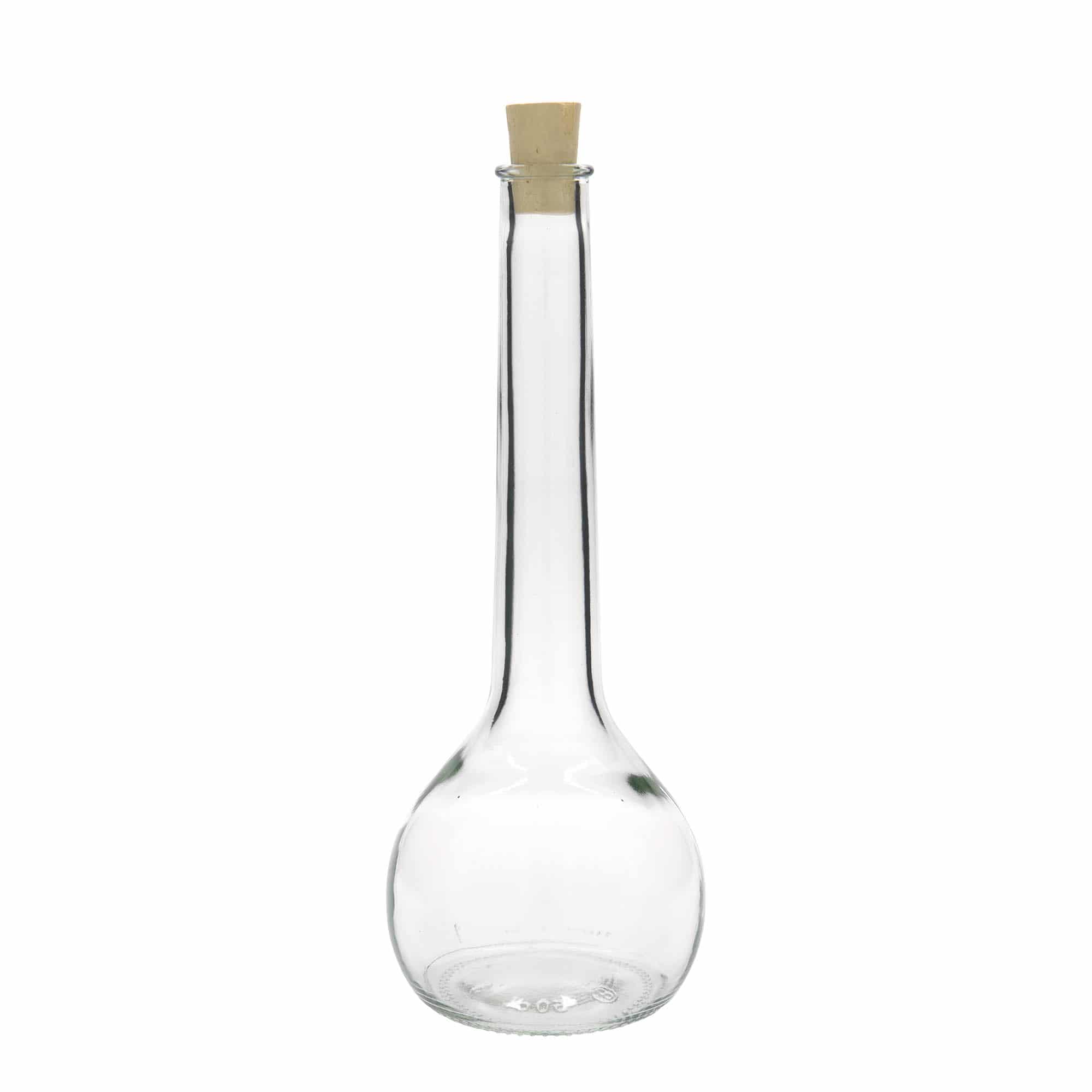 Botella de vidrio de 500 ml 'Tulipano', boca: corcho