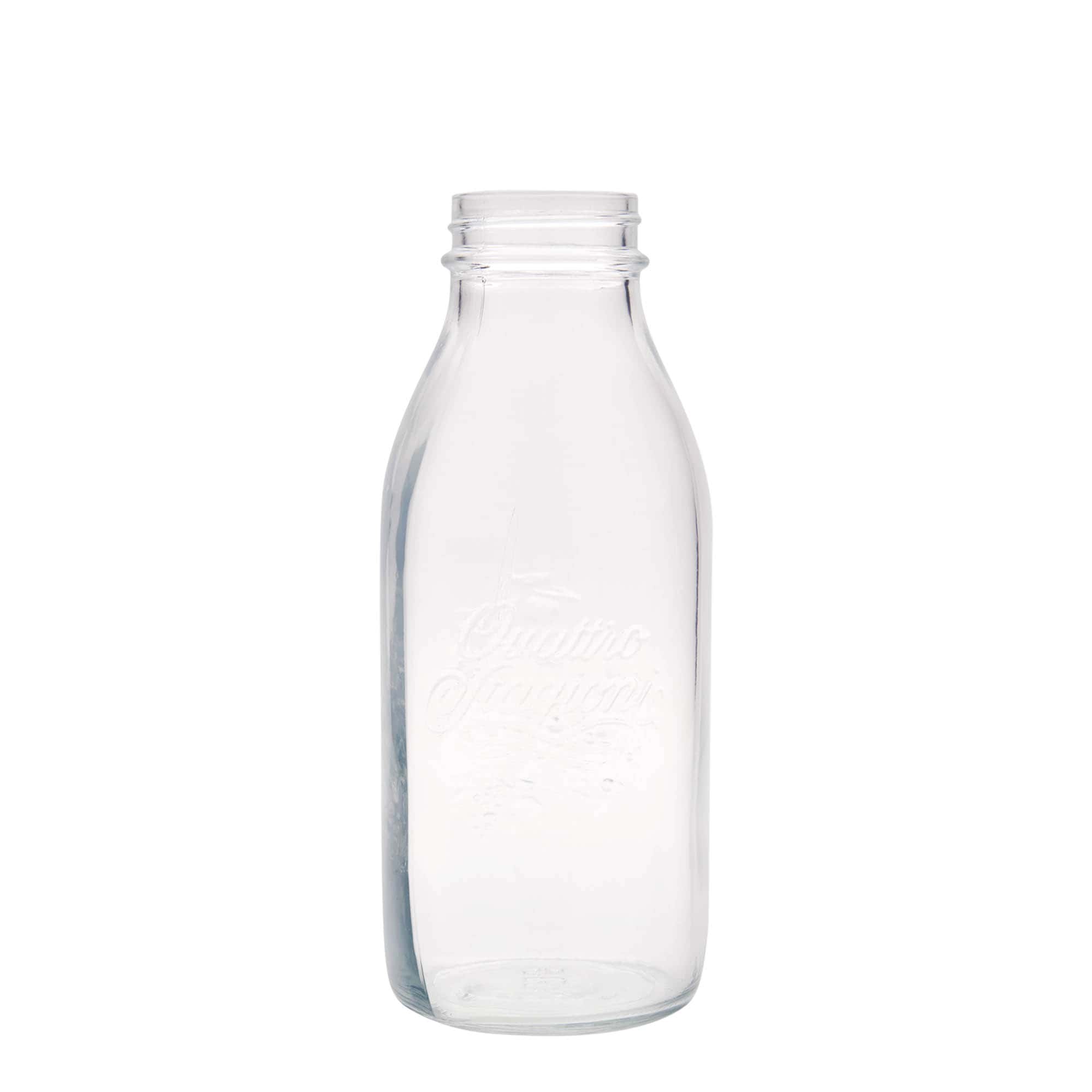 Botella de vidrio de 1.000 ml 'Quattro Stagioni', boca: cierre de rosca