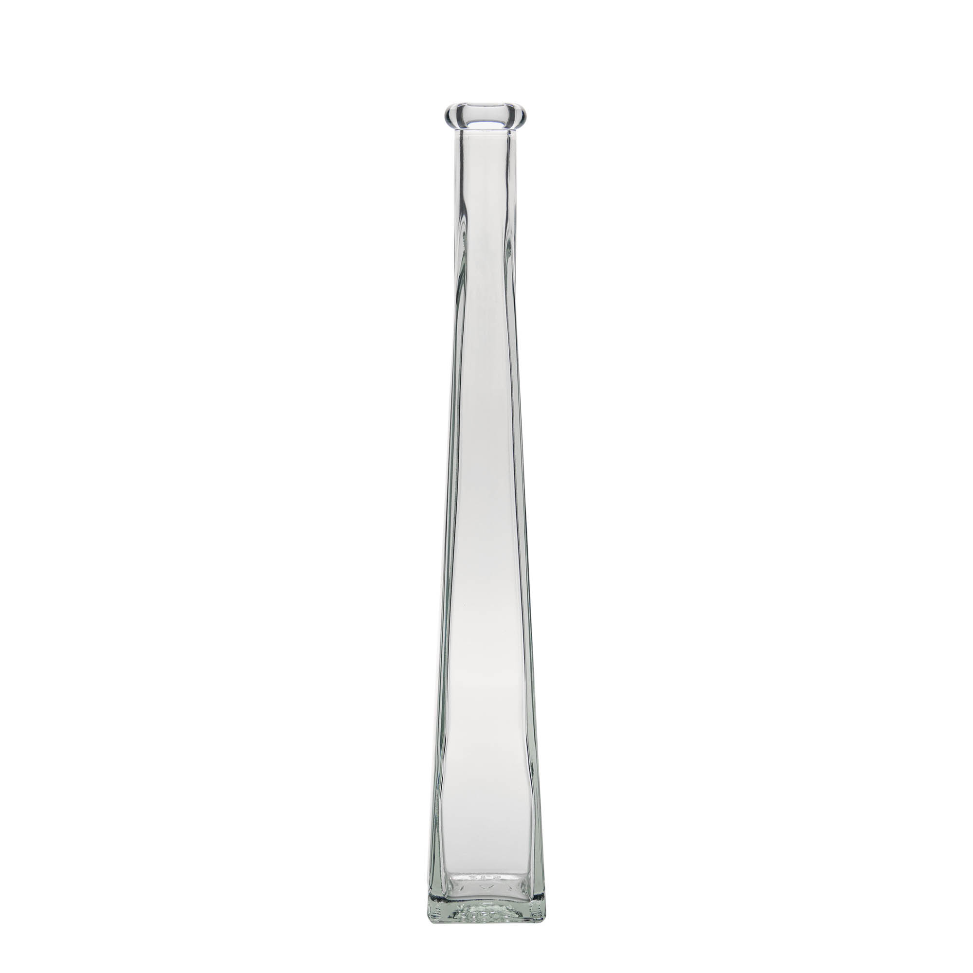 Botella de vidrio de 200 ml 'Dama Quadrato', cuadrada, boca: corcho