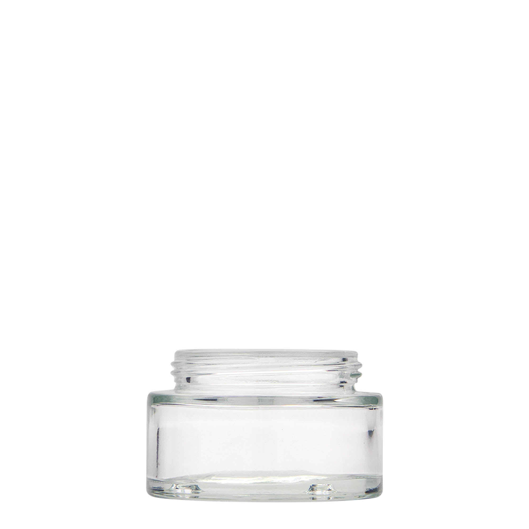 50 ml tarro 'Clear Edition', vidrio, boca: cierre de rosca