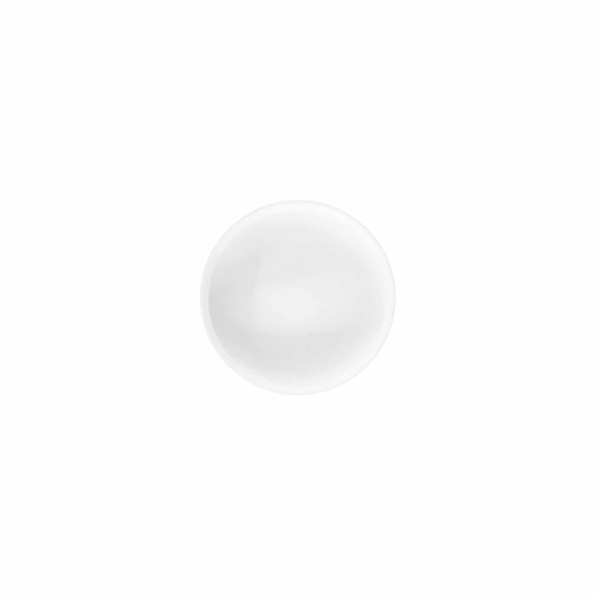 Tapón de rosca 'White Line' de 6 ml, plástico de PP, blanco