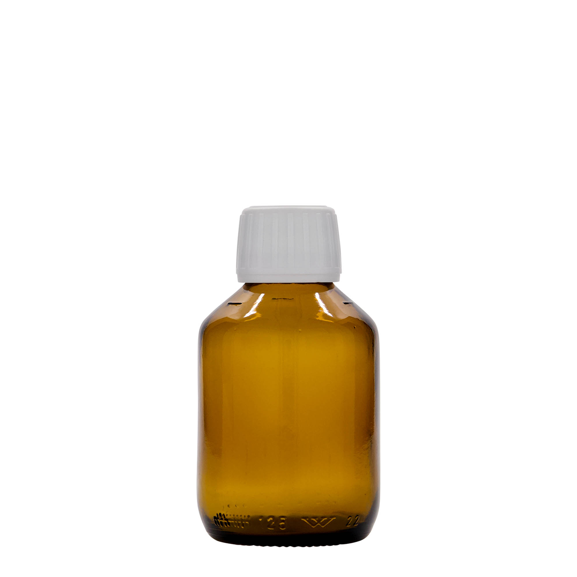 125 ml frasco medicinal, marrón, vidrio, boca: PP 28 125 ml frasco medicinal, marrón, vidrio, boca: PP 28
