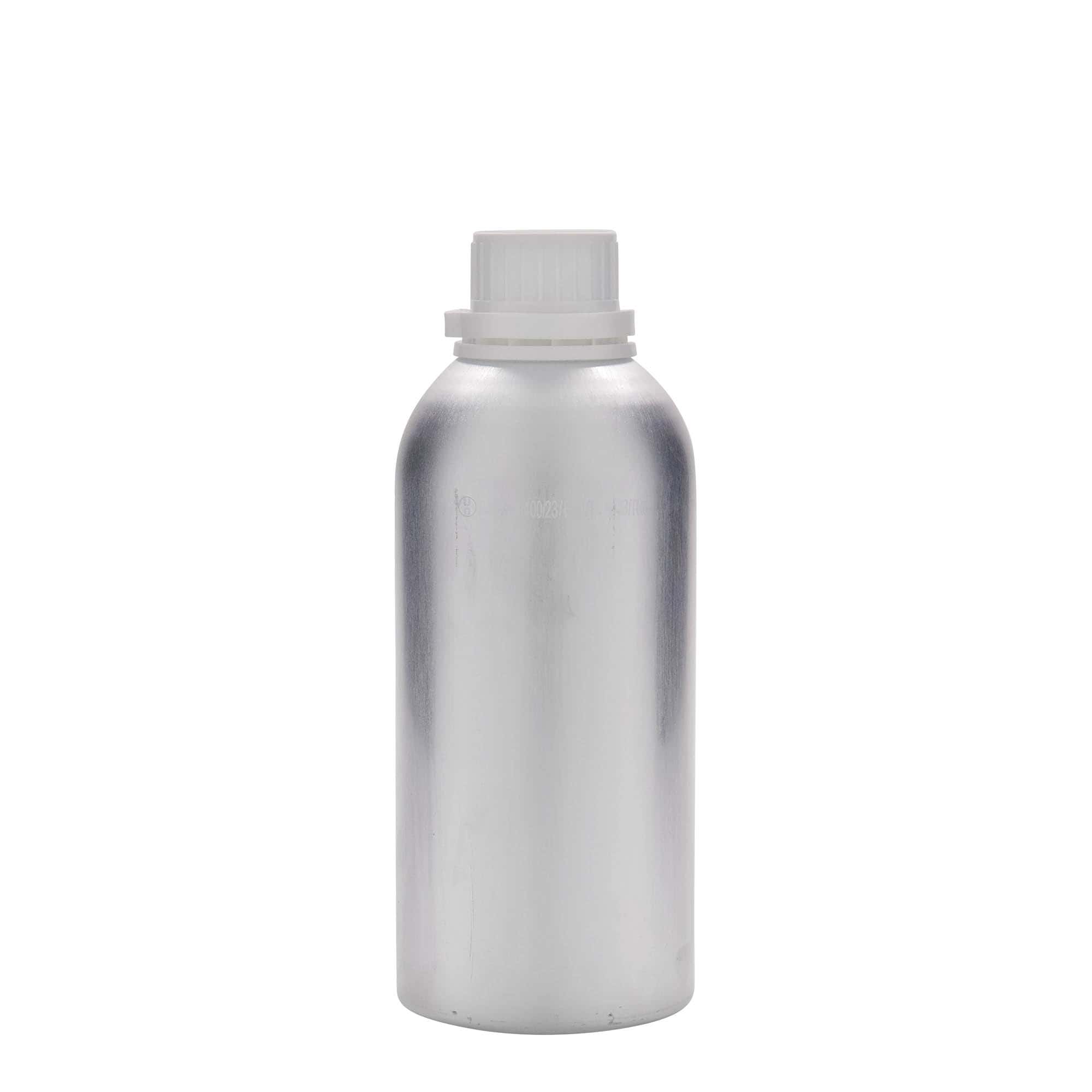 Botella de aluminio de 625 ml, metal, plateado, boca: DIN 32
