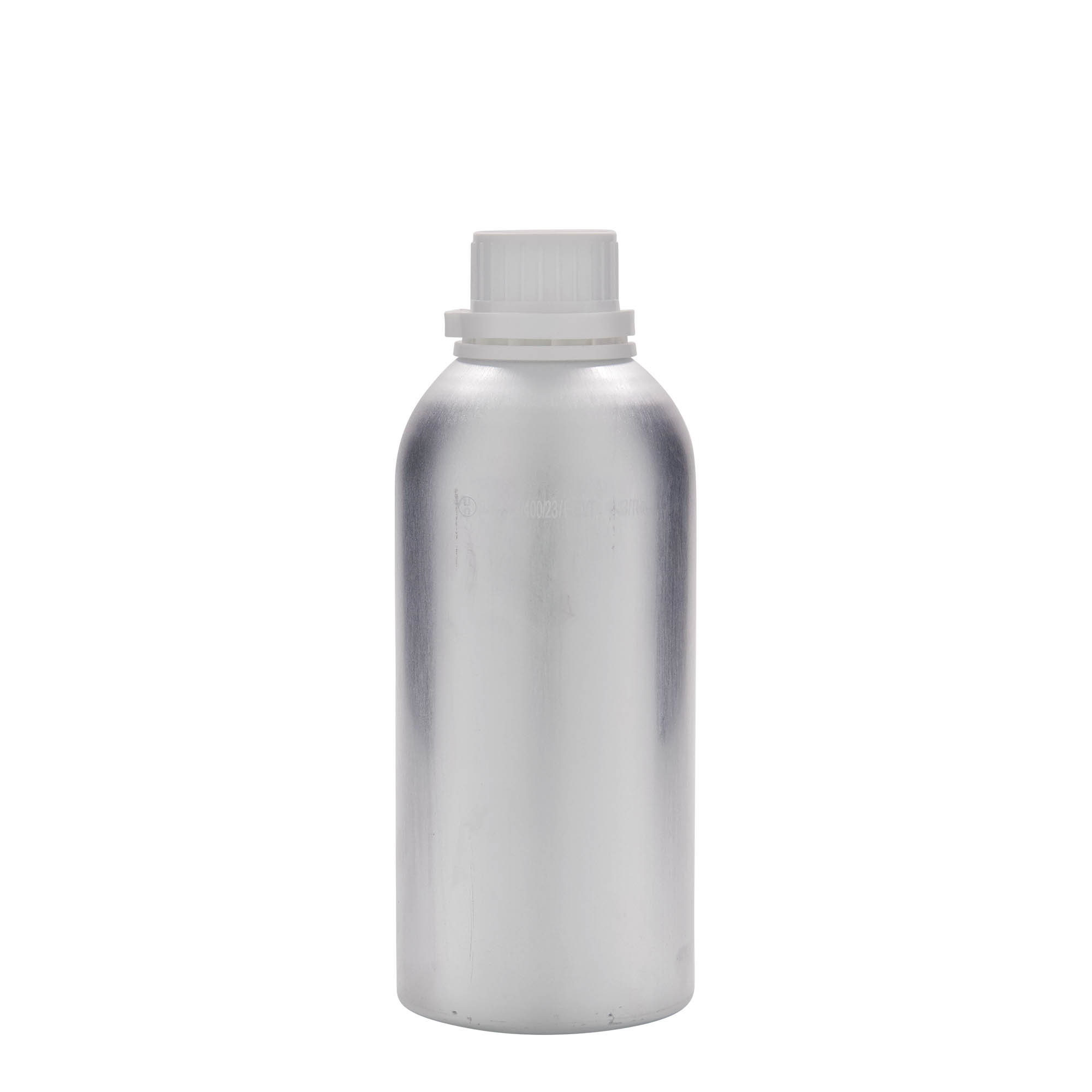 Botella de aluminio de 625 ml, metal, plateado, boca: DIN 32
