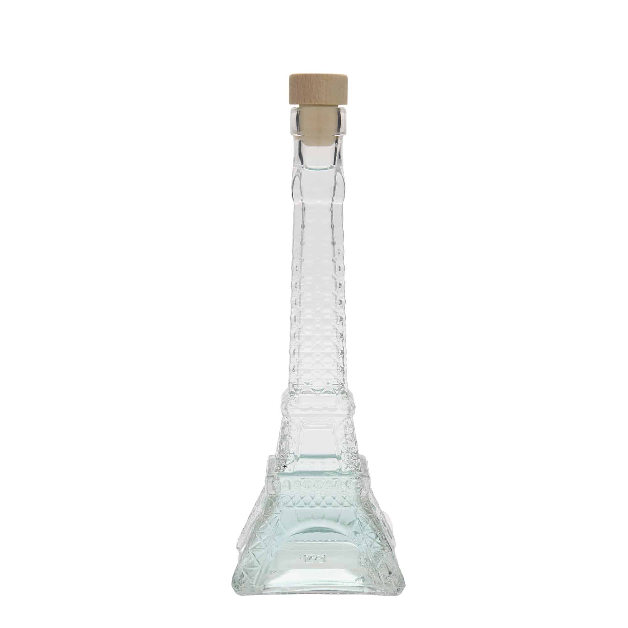 Botella de vidrio 'Torre Eiffel' de 200 ml, boca: corcho