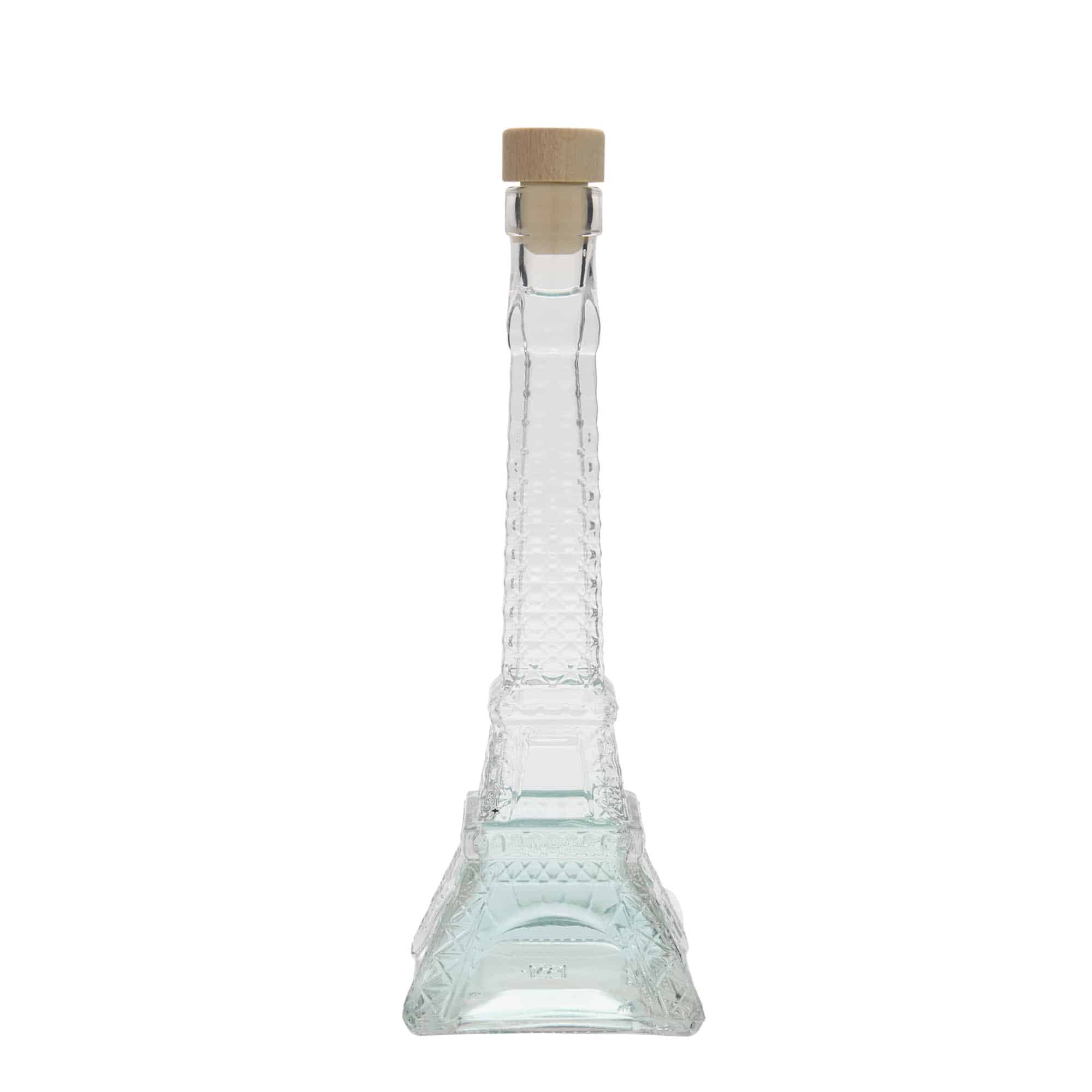 Botella de cristal de 200 ml «Torre Eiffel», boca: corcho