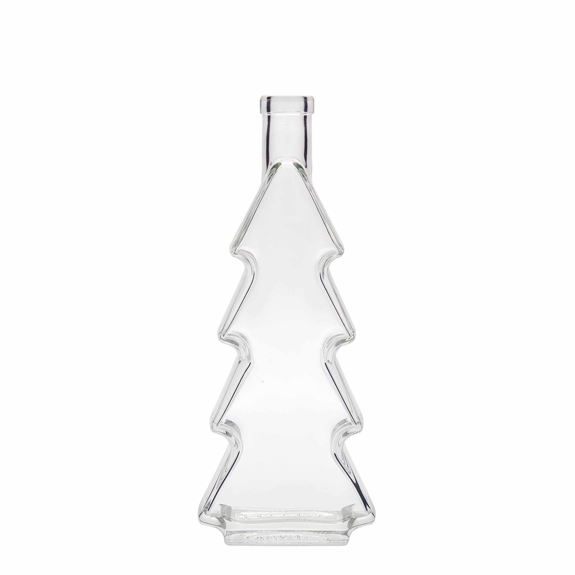 Botella de vidrio 'Árbol de Navidad' de 350 ml, boca: corcho