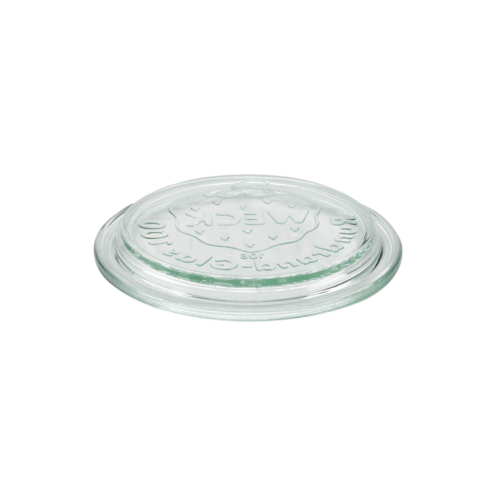Tapa de vidrio WECK con borde redondo #, para boca: RR100 Tapa de vidrio WECK con borde redondo #, para boca: RR100