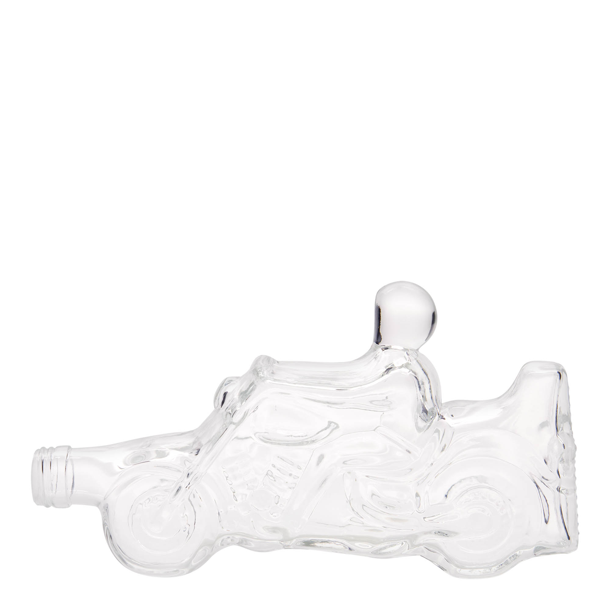 Botella de vidrio de 350 ml 'Motocicleta', boca: PP 28 Botella de vidrio de 350 ml 'Motocicleta', boca: PP 28