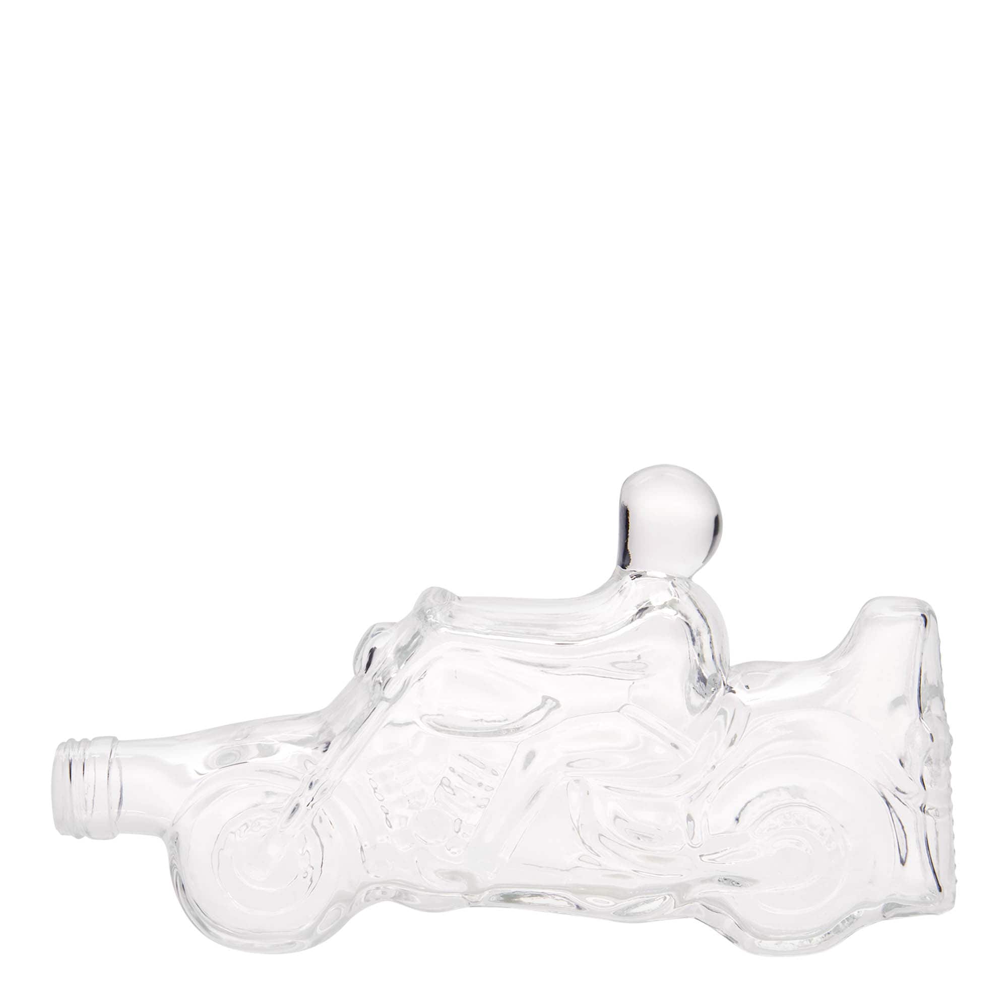 Botella de vidrio de 350 ml 'Motocicleta', boca: PP 28 Botella de vidrio de 350 ml 'Motocicleta', boca: PP 28