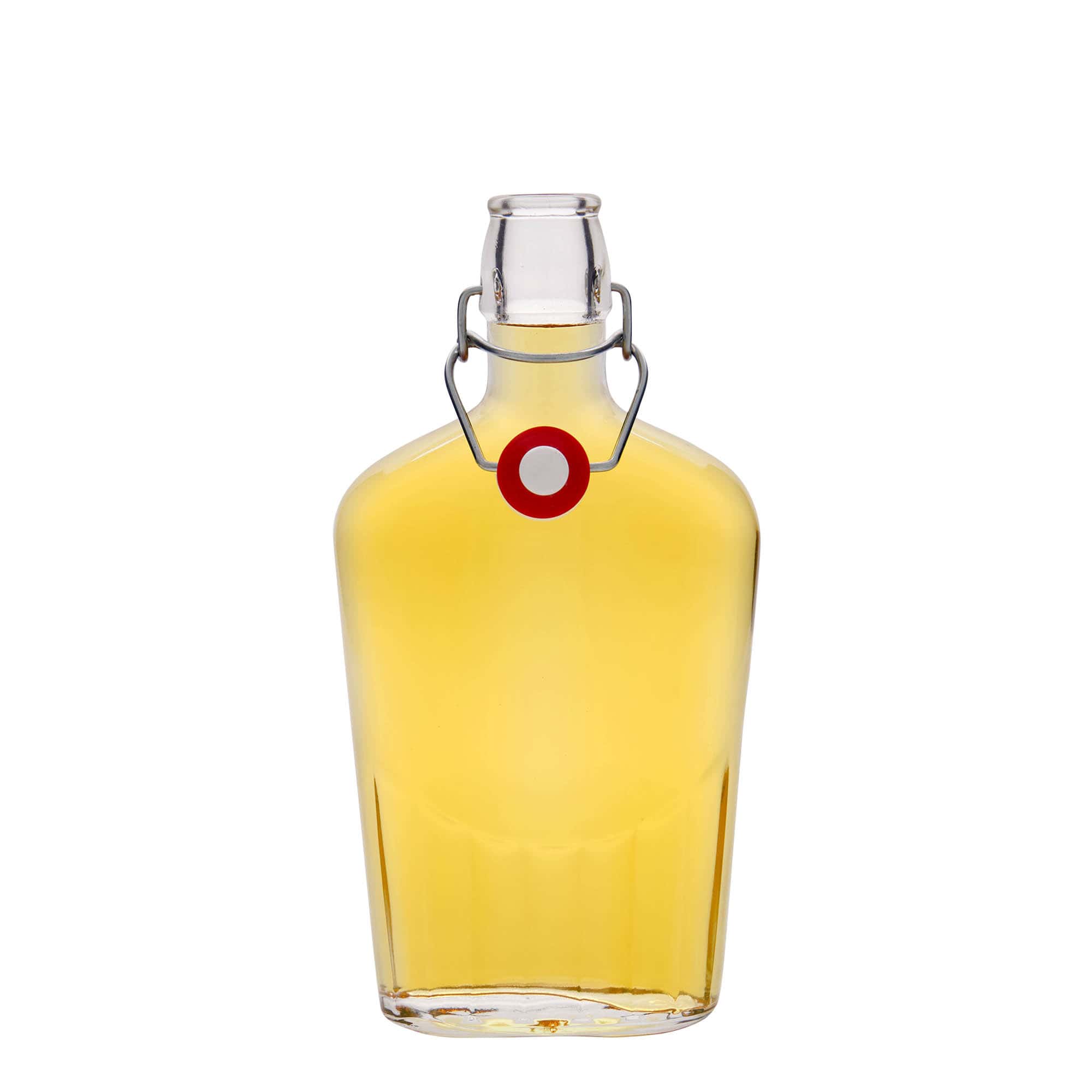 Botella de vidrio 'Fiaschetta' de 500 ml, ovalada, boca: tapón mecánico