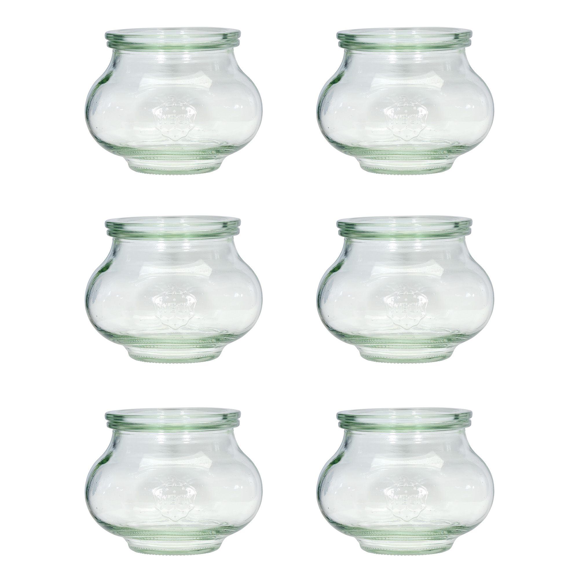 6x 560 ml tarro de joyería WECK con tapa de vidrio RR 80