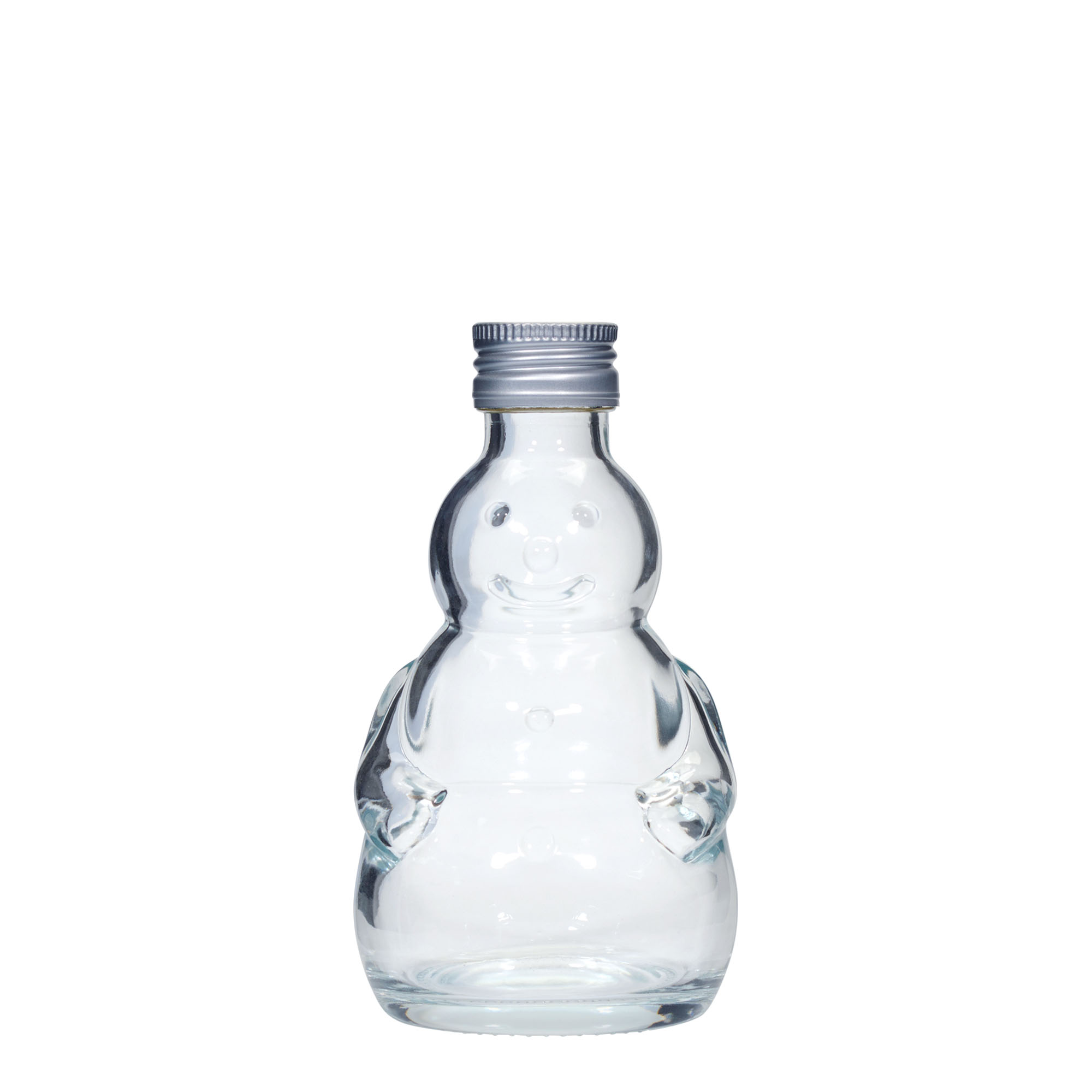 Botella de vidrio de 200 ml 'Muñeco de nieve', boca: PP 28