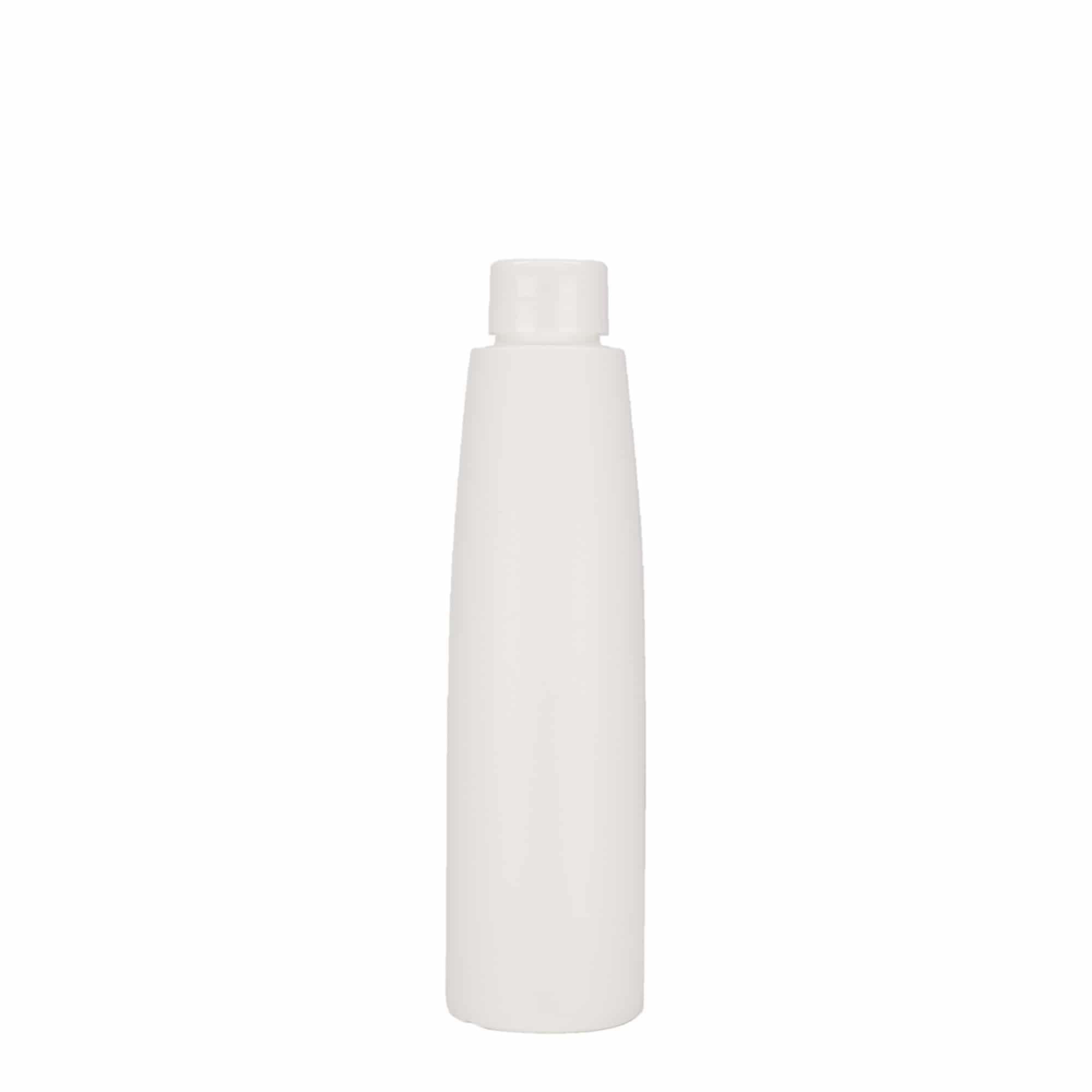 Botella de plástico de 200 ml 'Donald', HDPE, blanca, boca: 24/410