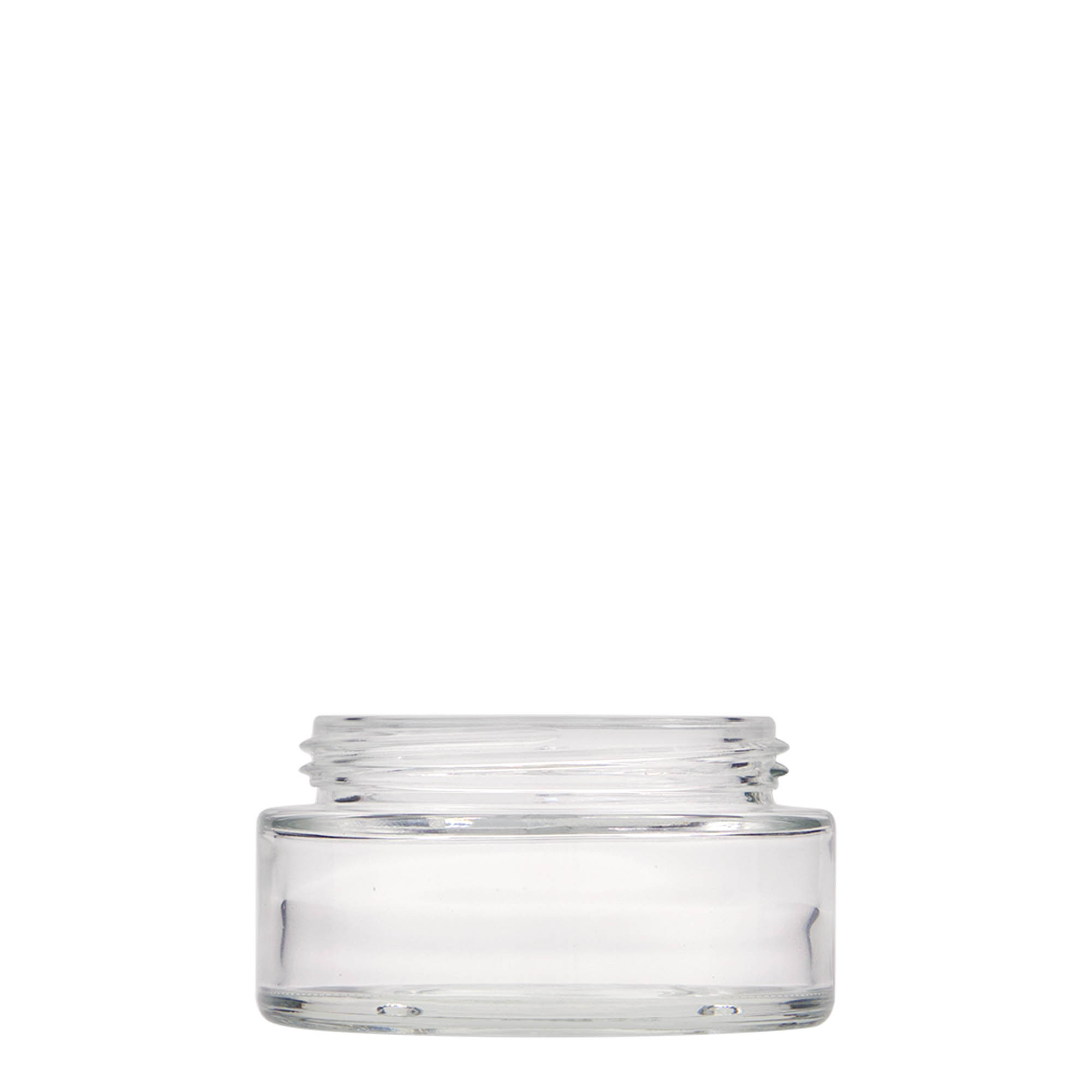100 ml tarro 'Clear Edition', vidrio, boca: cierre de rosca