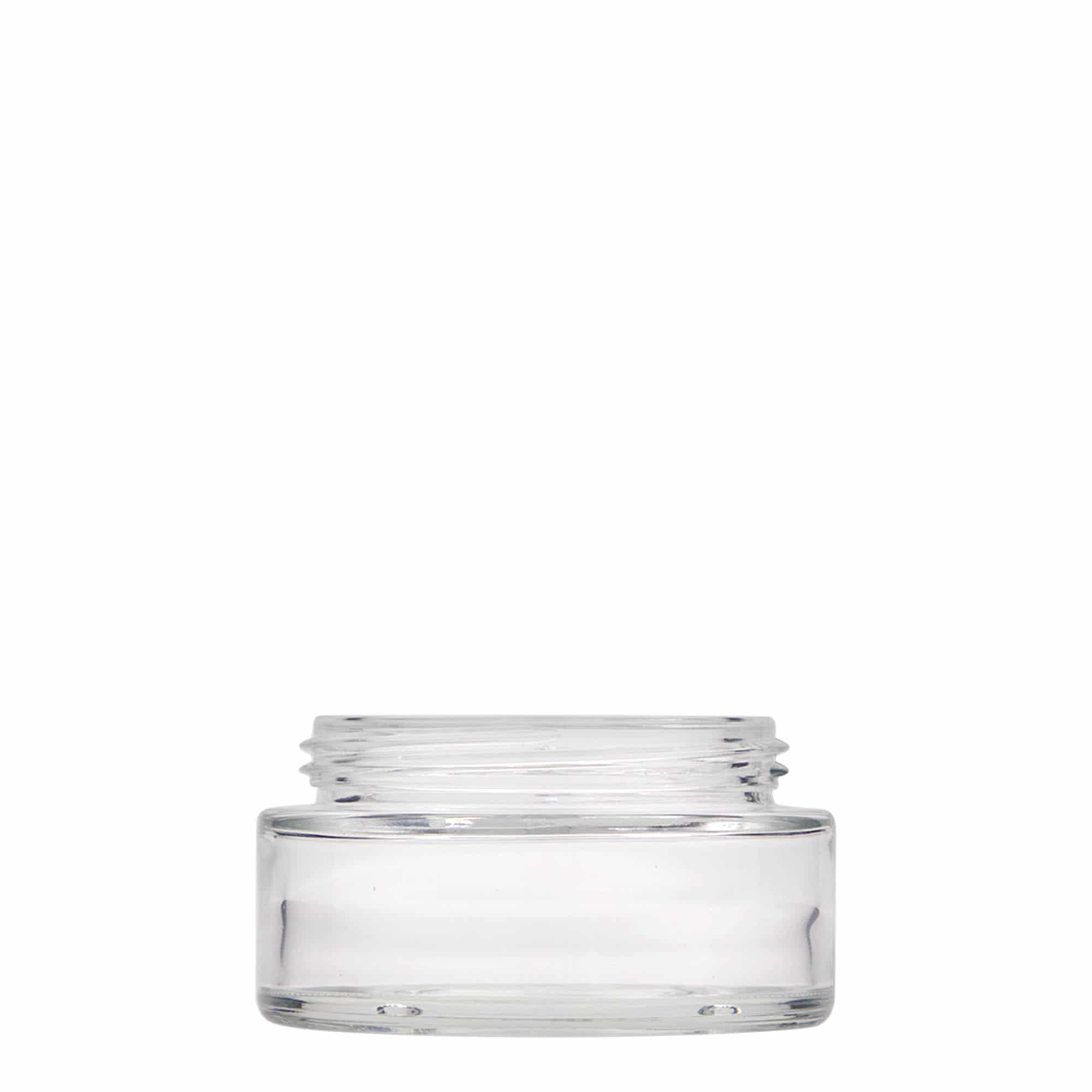 100 ml tarro 'Clear Edition', vidrio, boca: cierre de rosca