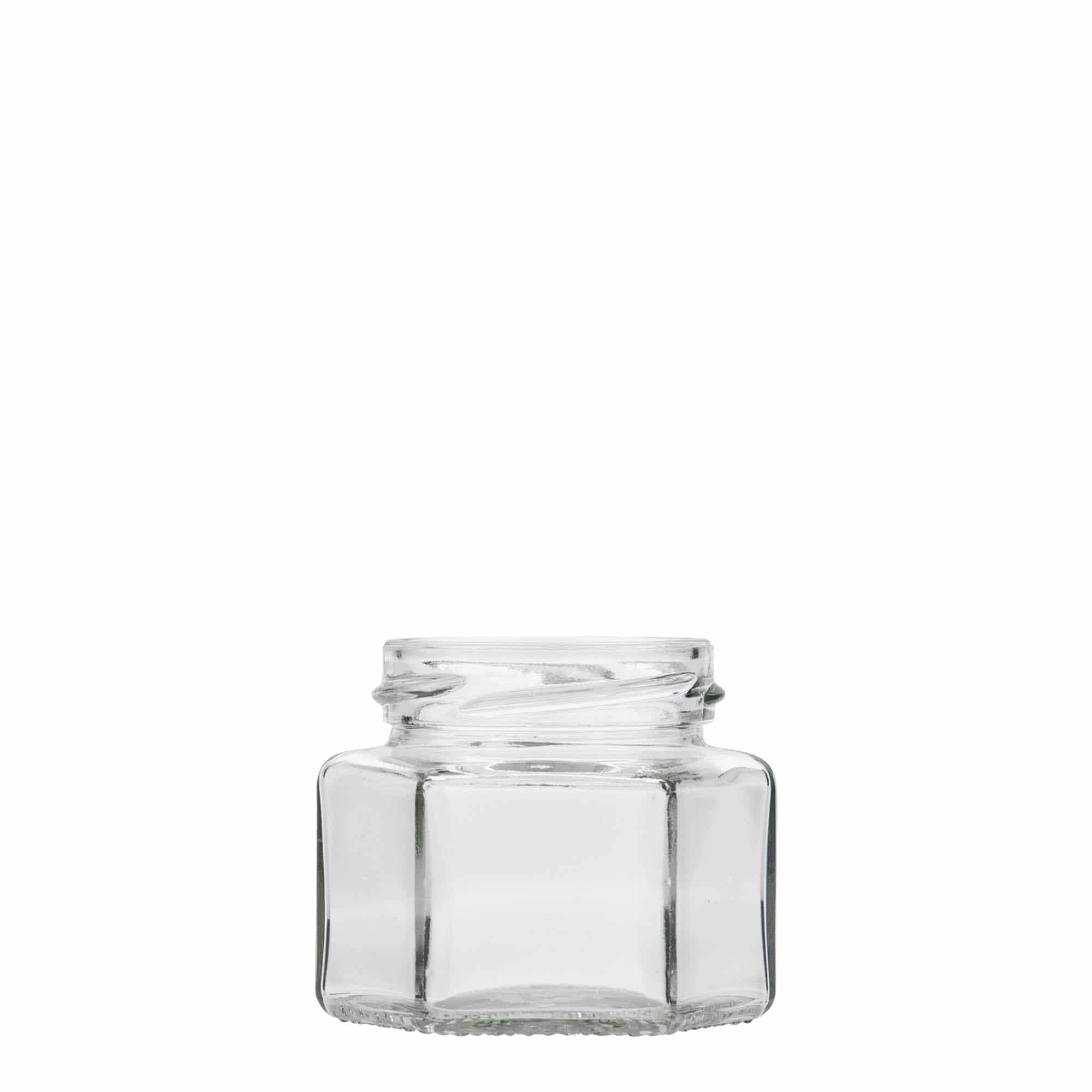 Tarro hexagonal de 106 ml, boca: Twist-Off (TO 53) Tarro hexagonal de 106 ml, boca: Twist-Off (TO 53)