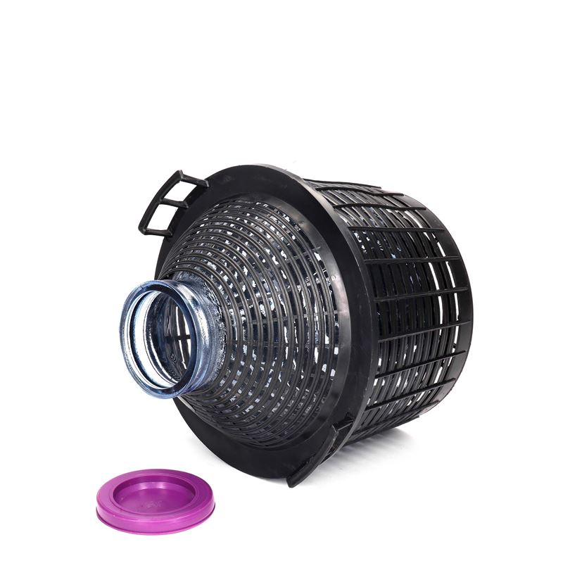 Botella de balón de 20 l, boca ancha, vidrio, boca: tapa de solapa