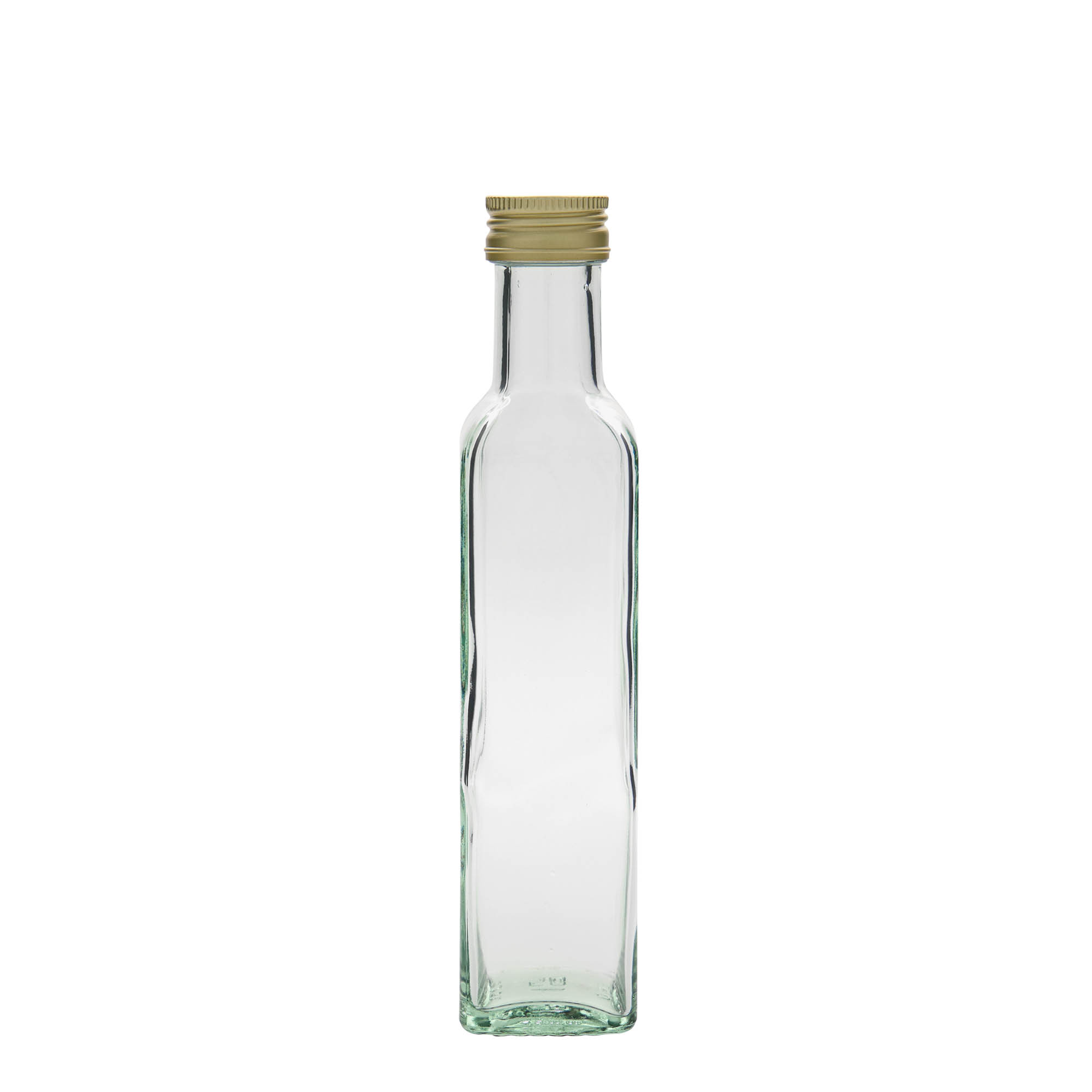 Botella de vidrio de 250 ml 'Marasca', cuadrada, boca: PP 31,5 Botella de vidrio de 250 ml 'Marasca', cuadrada, boca: PP 31,5