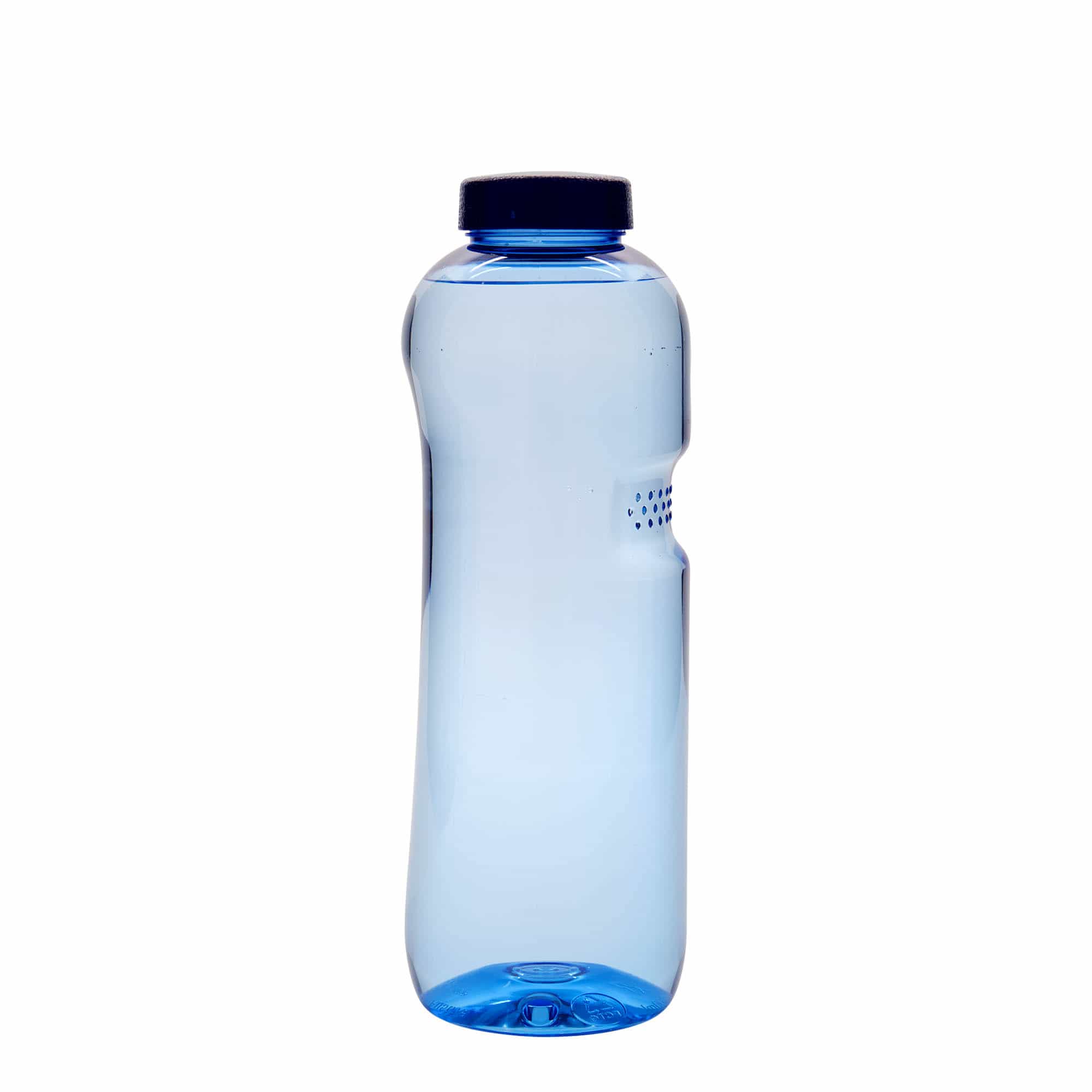 Botella de agua de PET 'Kavodrink' de 1000 ml, plástico, azul