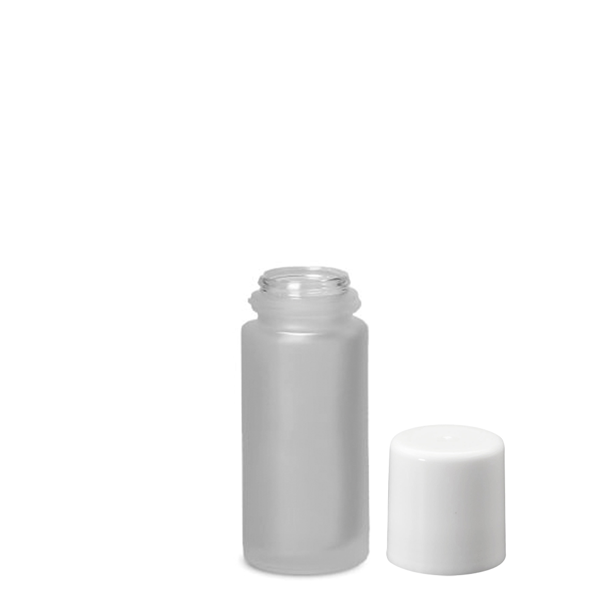 Botella roll-on de 50 ml, vidrio, esmerilado, boca: tapón de rosca