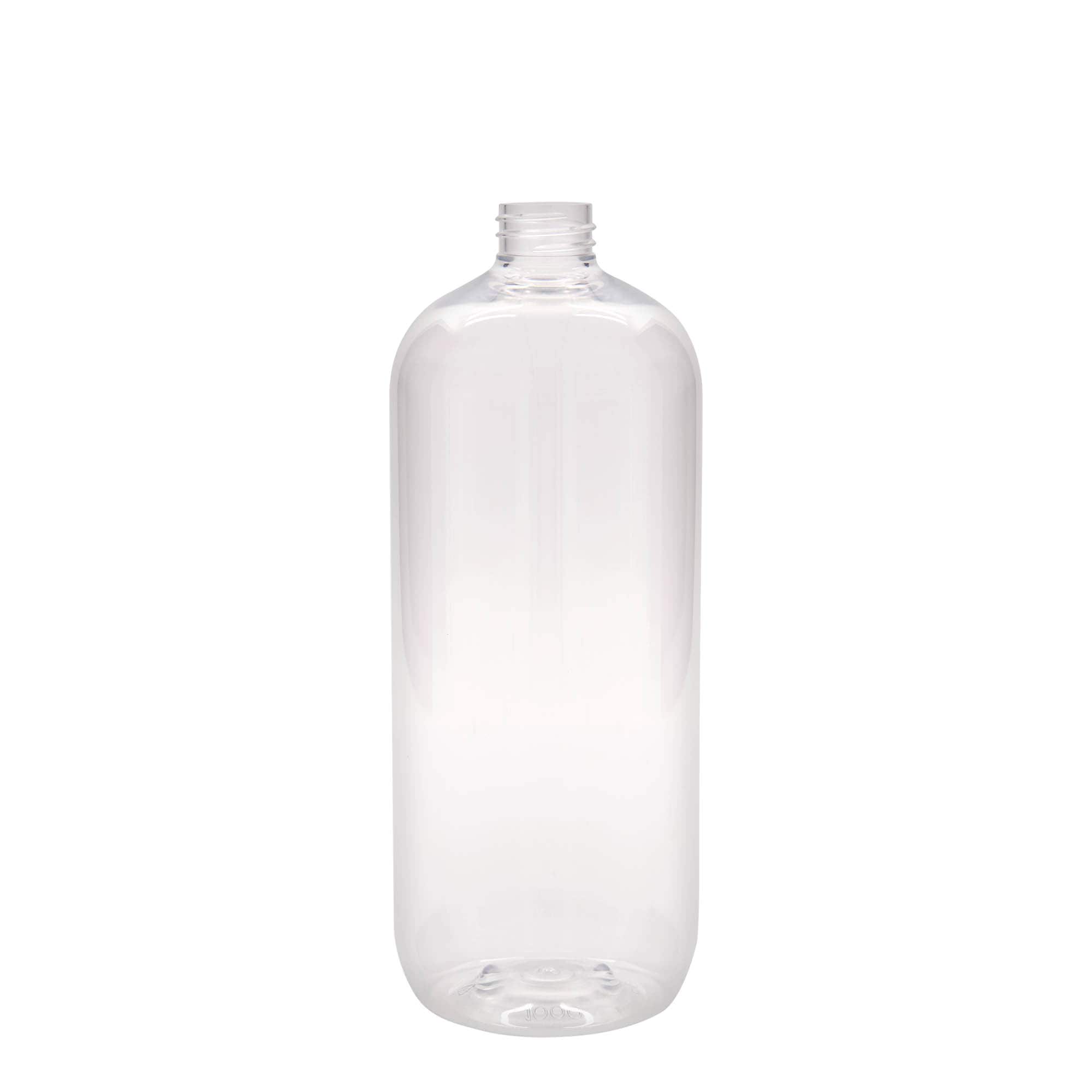 Botella PET de 1.000 ml 'Boston', plástico, boca: 28/410