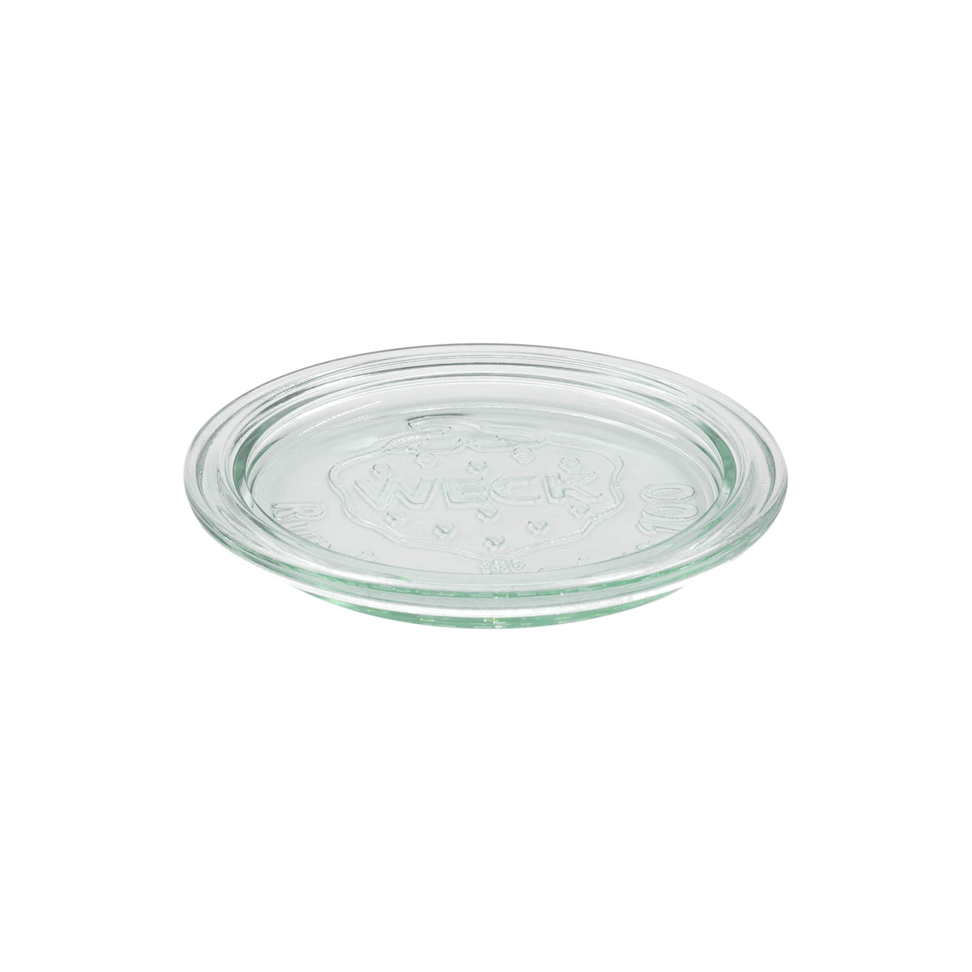 Tapa de vidrio WECK con borde redondo #, para boca: RR100 Tapa de vidrio WECK con borde redondo #, para boca: RR100