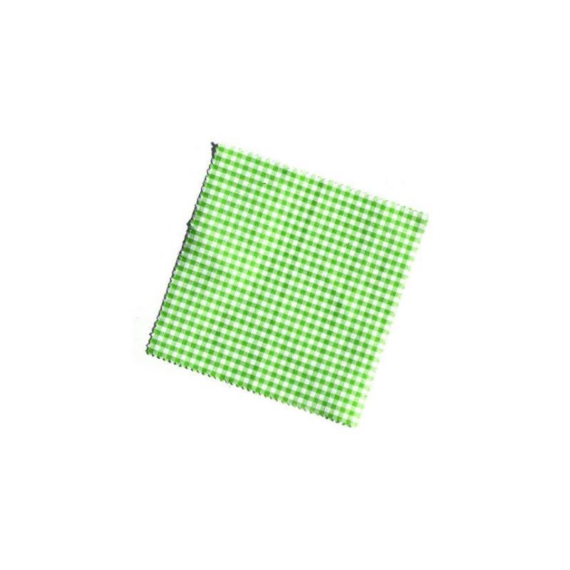 Cubretapas de tela a cuadros 12x12, cuadrado, textil, verde lima, boca: TO38-TO53 Cubretapas de tela a cuadros 12x12, cuadrado, textil, verde lima, boca: TO38-TO53