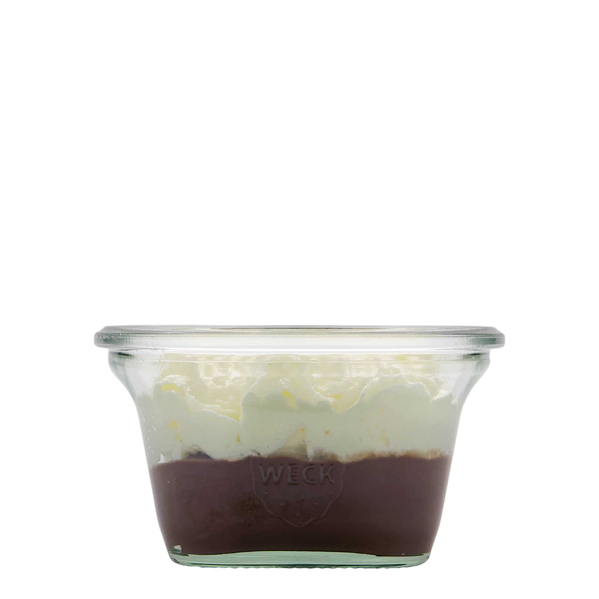 290 ml WECK-Quadroglas, cuadrado, boca: borde redondo