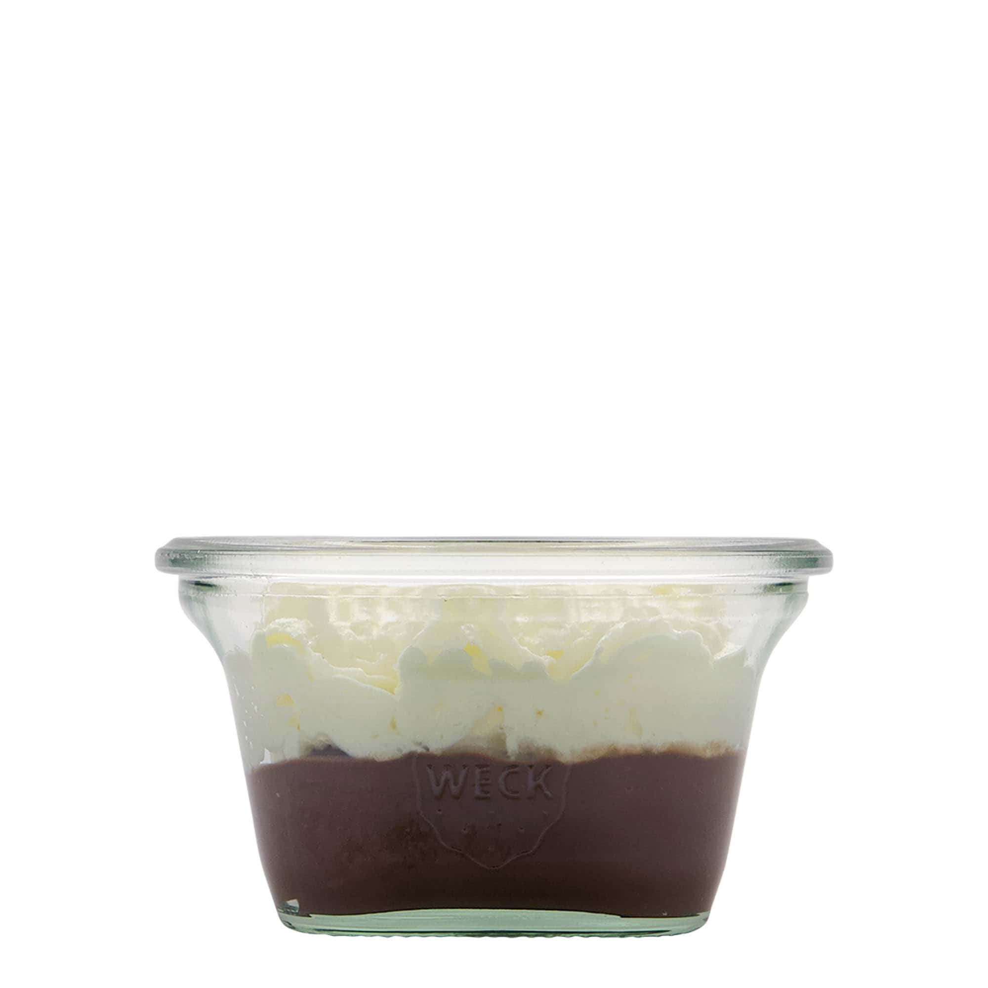 290 ml WECK-Quadroglas, cuadrado, boca: borde redondo