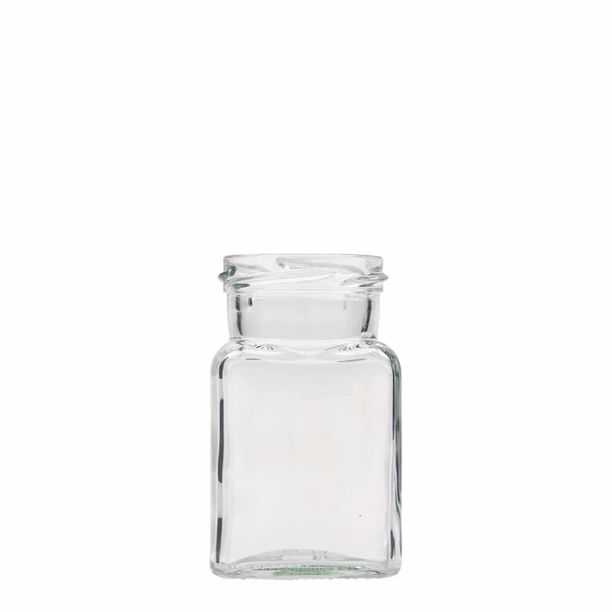 150 ml tarro cuadrado, boca: Twist-Off (TO 53) 150 ml tarro cuadrado, boca: Twist-Off (TO 53)